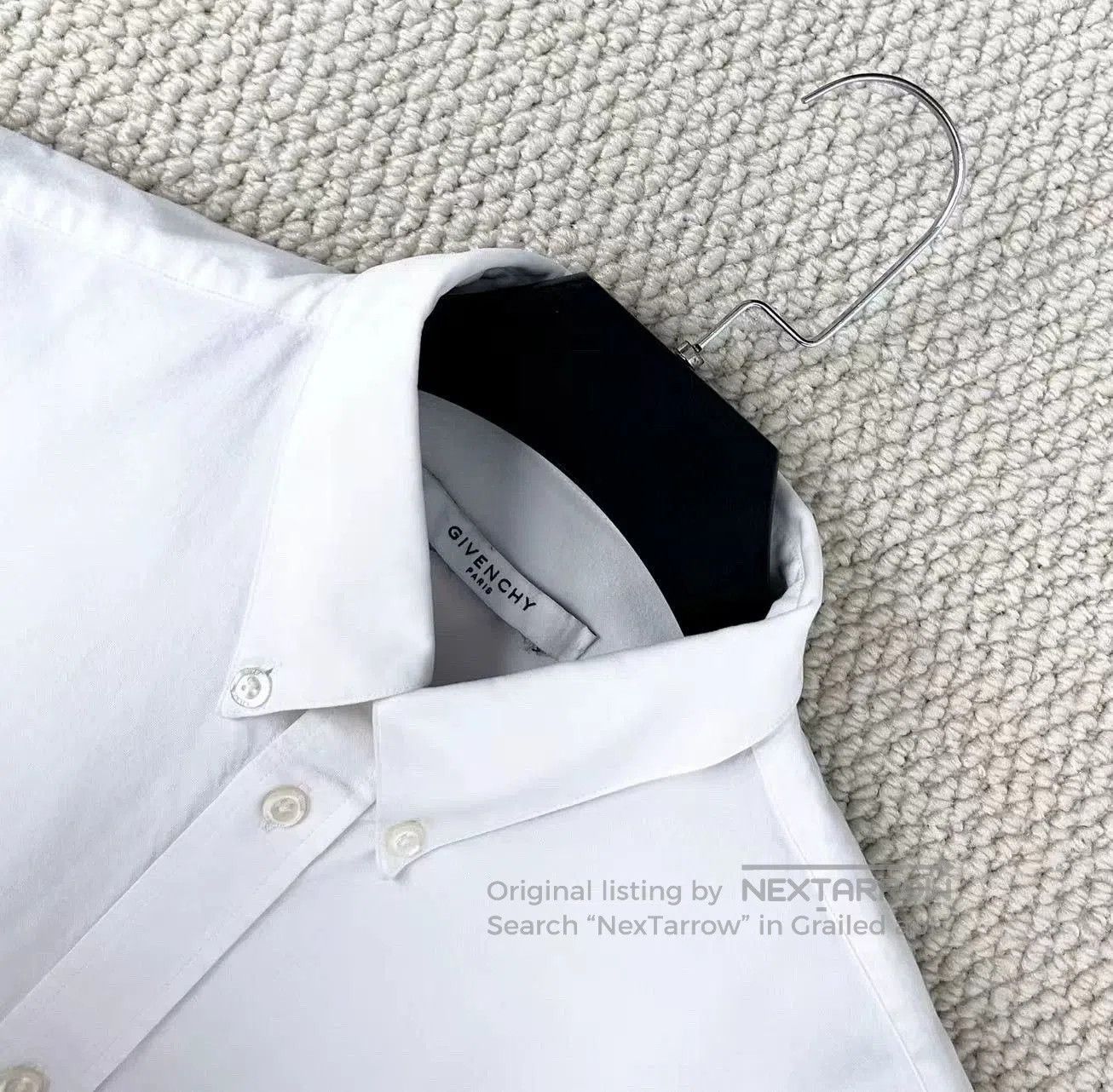 Givenchy Givenchy White Logo Embroidered Shirt Jacket. Size US XL / EU 56 / 4 - 3 Thumbnail