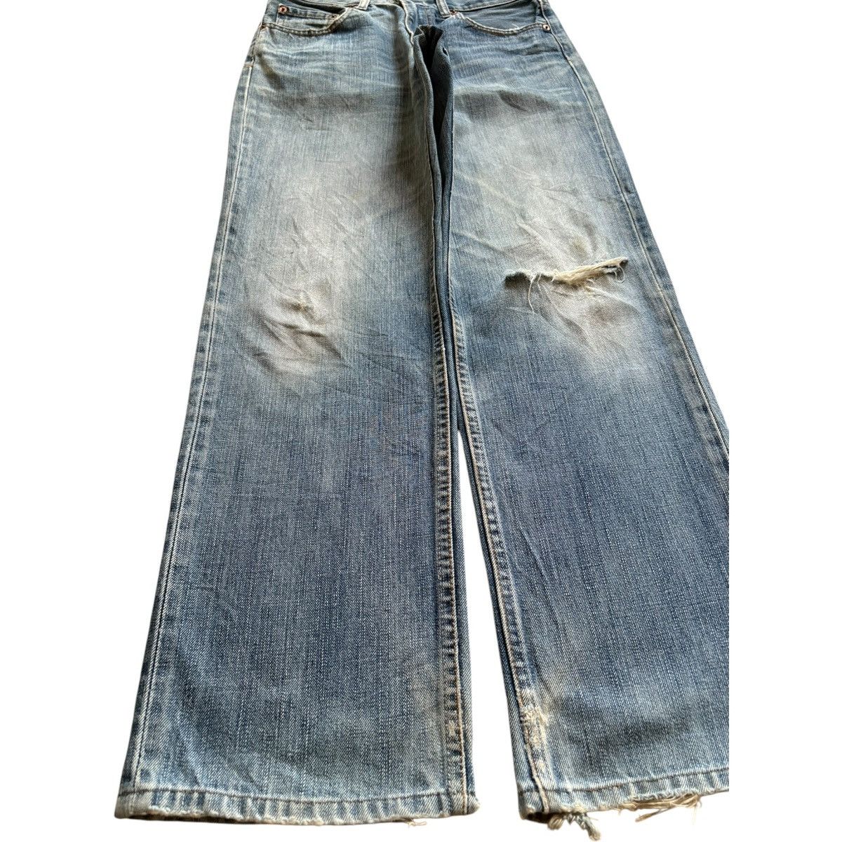 Levi's Vintage 90s Levis 502 Mud Wash Ripped Loose Jeans Size US 28 / EU 44 - 6 Thumbnail
