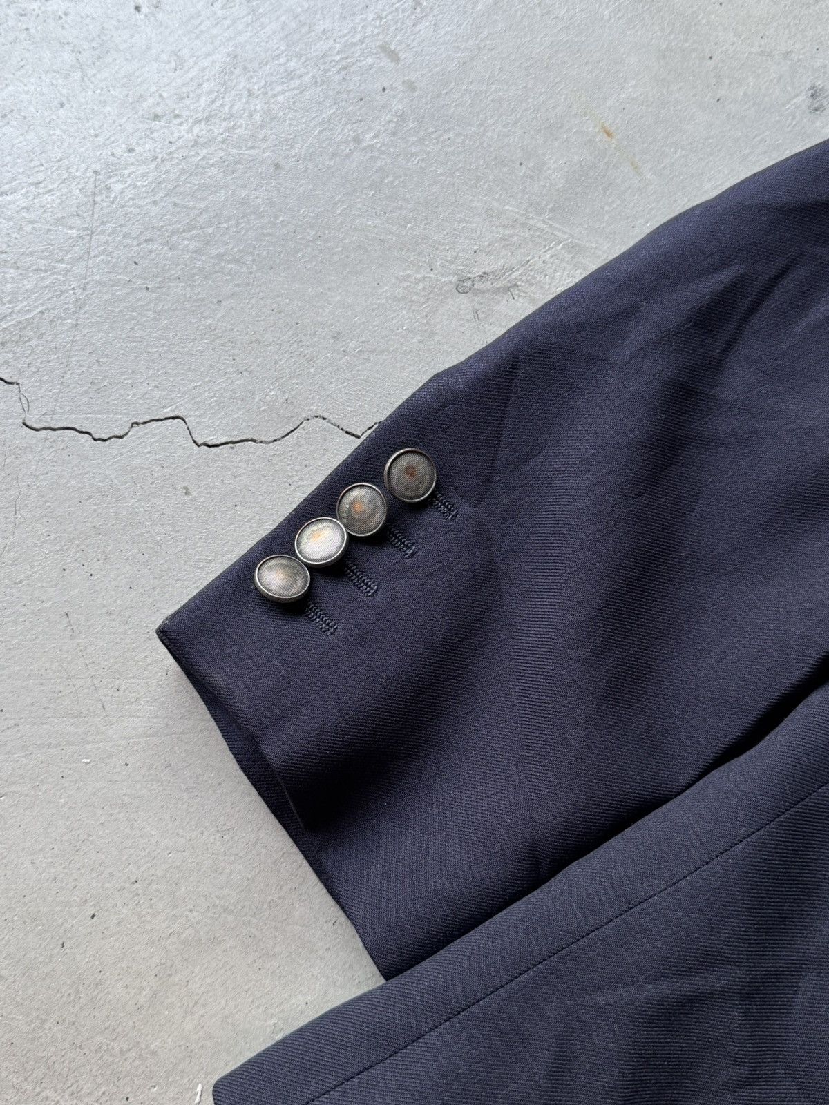 Saint Laurent Paris Saint Laurent Paris - Navy Blue Wool Blazer Size 46S - 8 Thumbnail