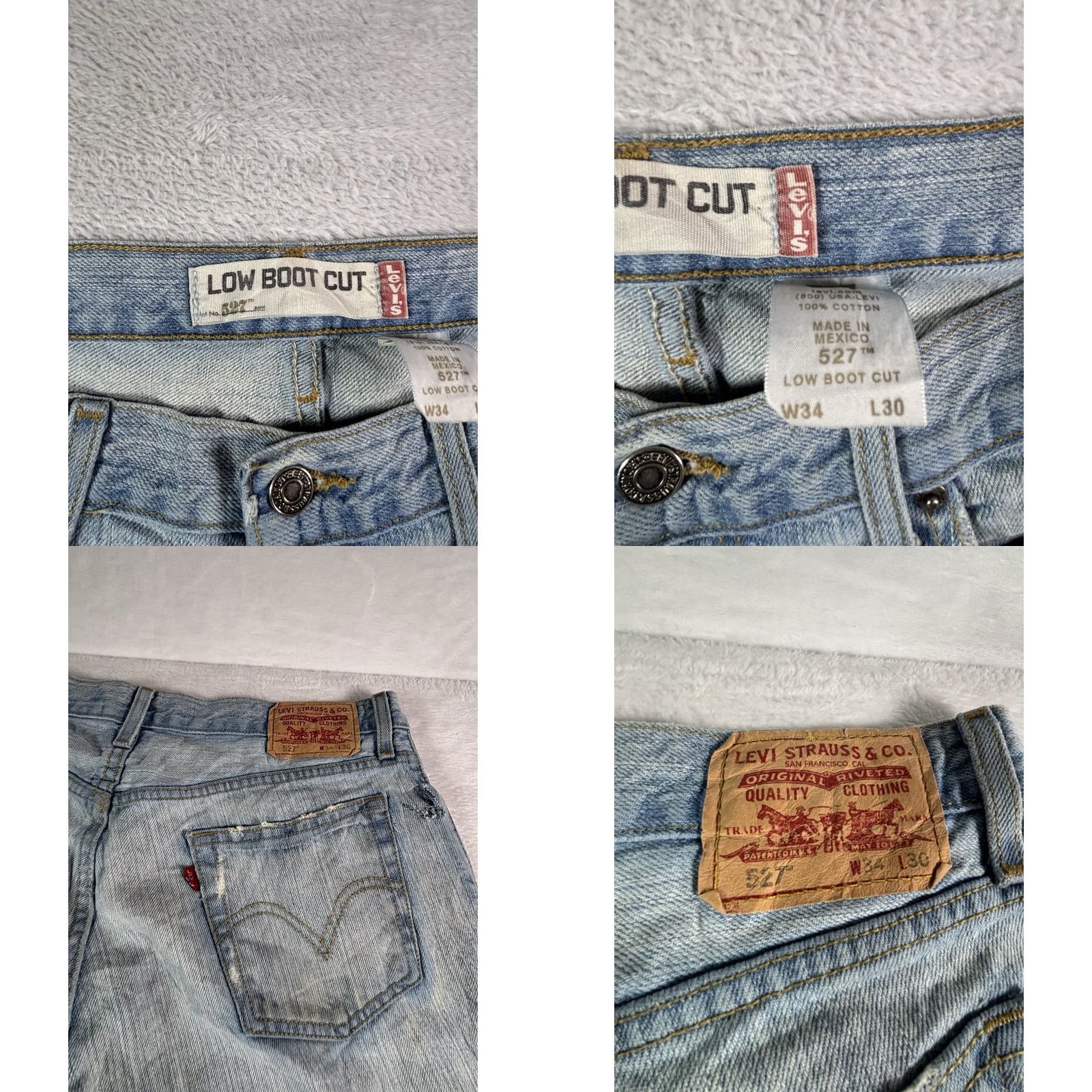 Levi's VINTAGE Levi's 527 Jeans Men's Low Boot Cut 34x30 Light Blue Wash Workwear Size US 34 / EU 50 - 8 Thumbnail