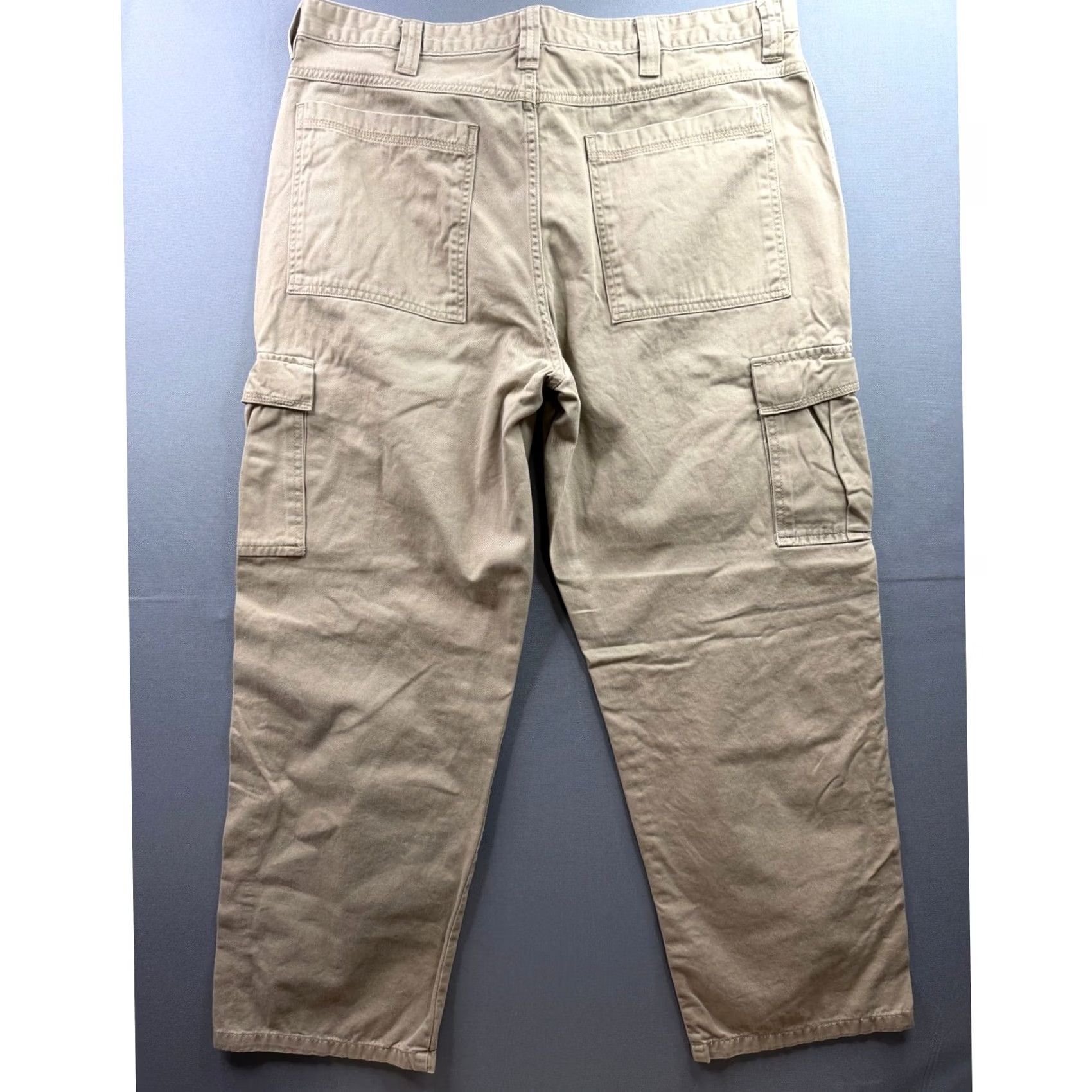 Wrangler Wrangler Cargo Pants Mens Tan Khaki Relaxed Fit Cotton Workwear 38x32 Size US 38 / EU 54 - 6 Thumbnail