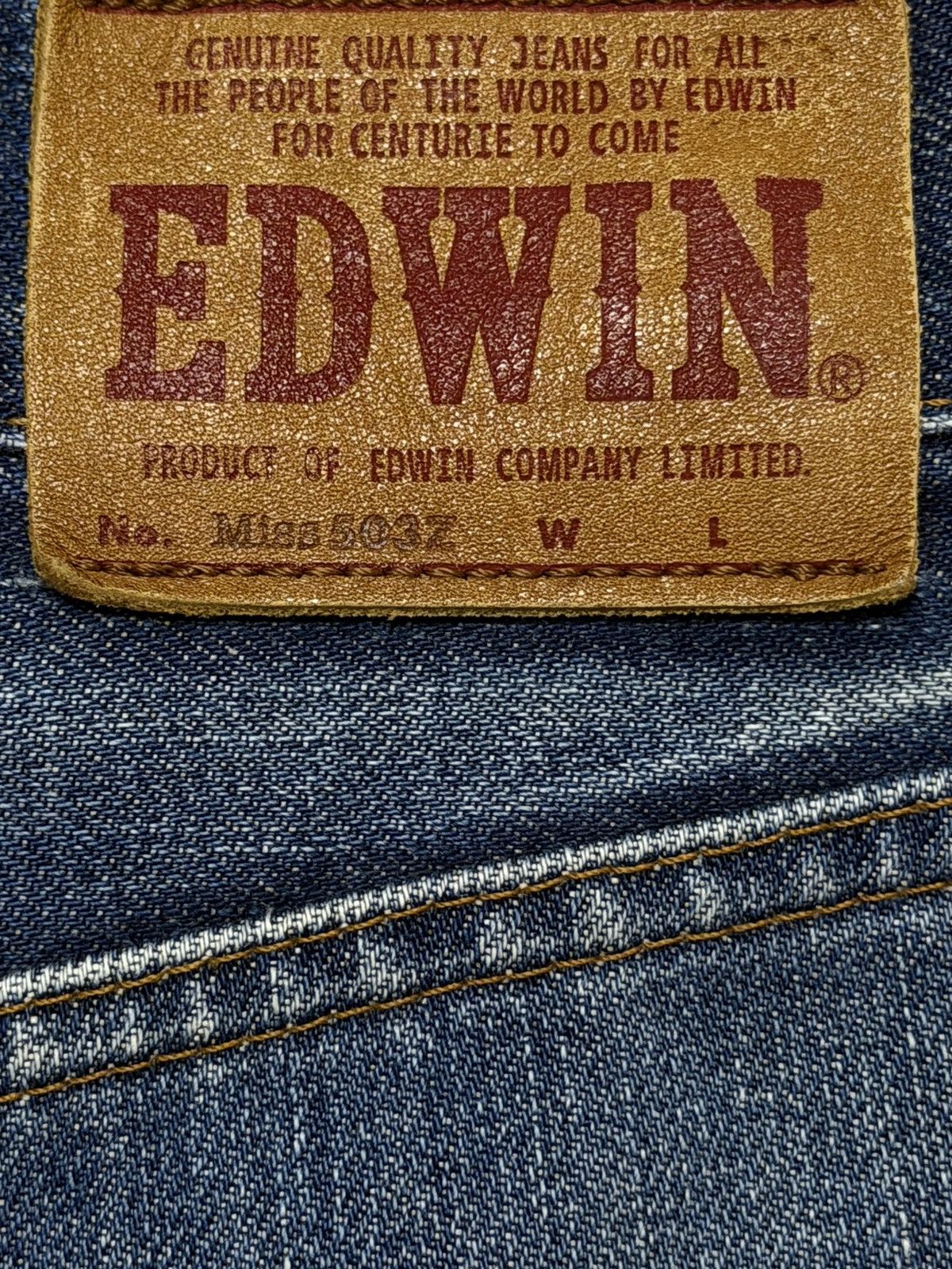 Edwin Vintage 90s Edwin 503z Blue Faded Wash Distressed Wide Leg Size US 30 / EU 46 - 6 Thumbnail