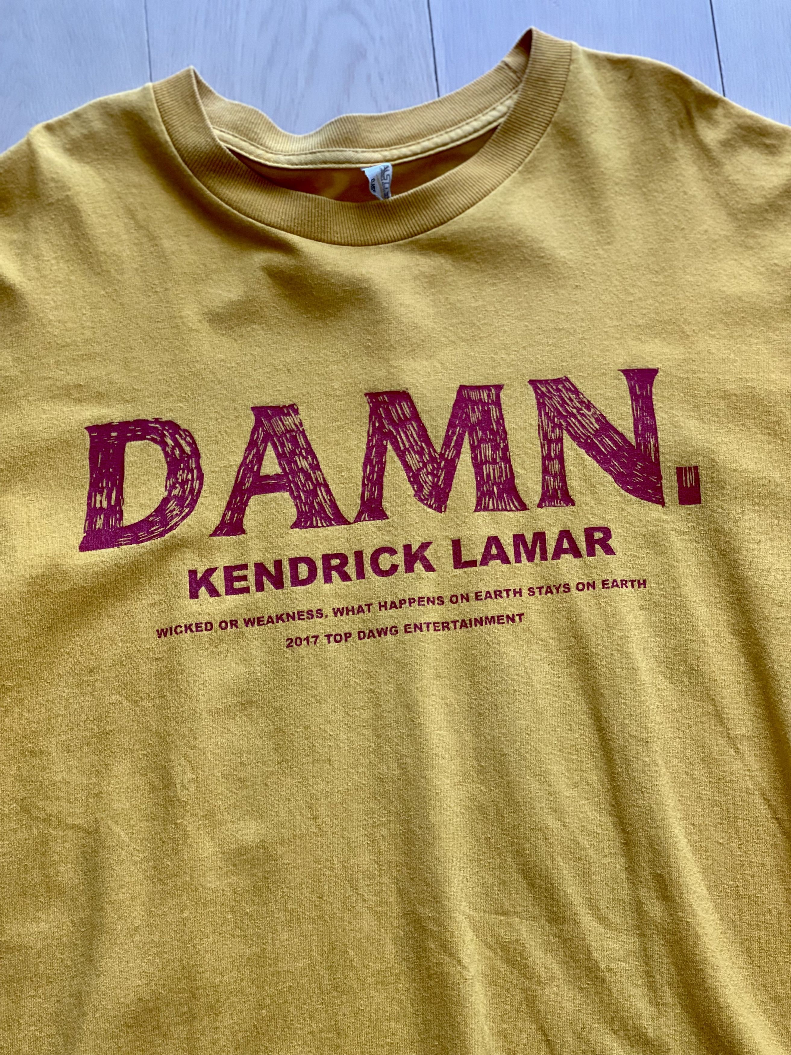 Kendrick Lamar × Rap Tees × Top Dawg Entertainment Kendrick Lamar DAMN Tour 2017 Short Sleeve T-Shirt TDE Merch Size US M / EU 48-50 / 2 - 2 Thumbnail