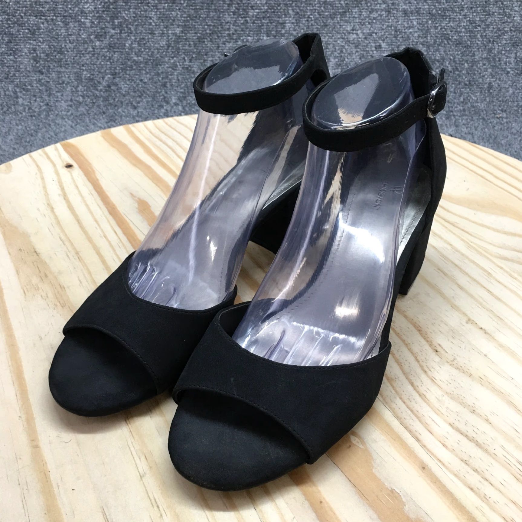 Worthington Worthington Sandals Ischia Womens 10 M Black Casual Open Toe Ankle Strap Block Heel Size US 10 / IT 40 - 4 Thumbnail