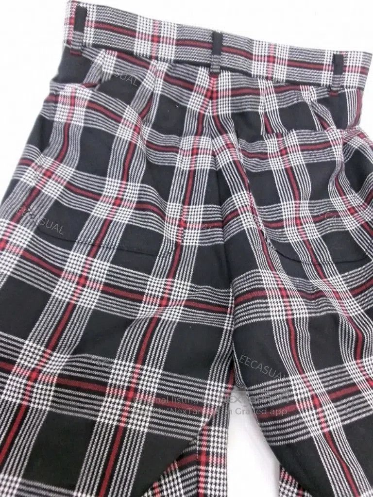 Comme des Garcons Comme Des Garcons size XS Black plaid wool straight-leg pa Size 23" - 3 Thumbnail