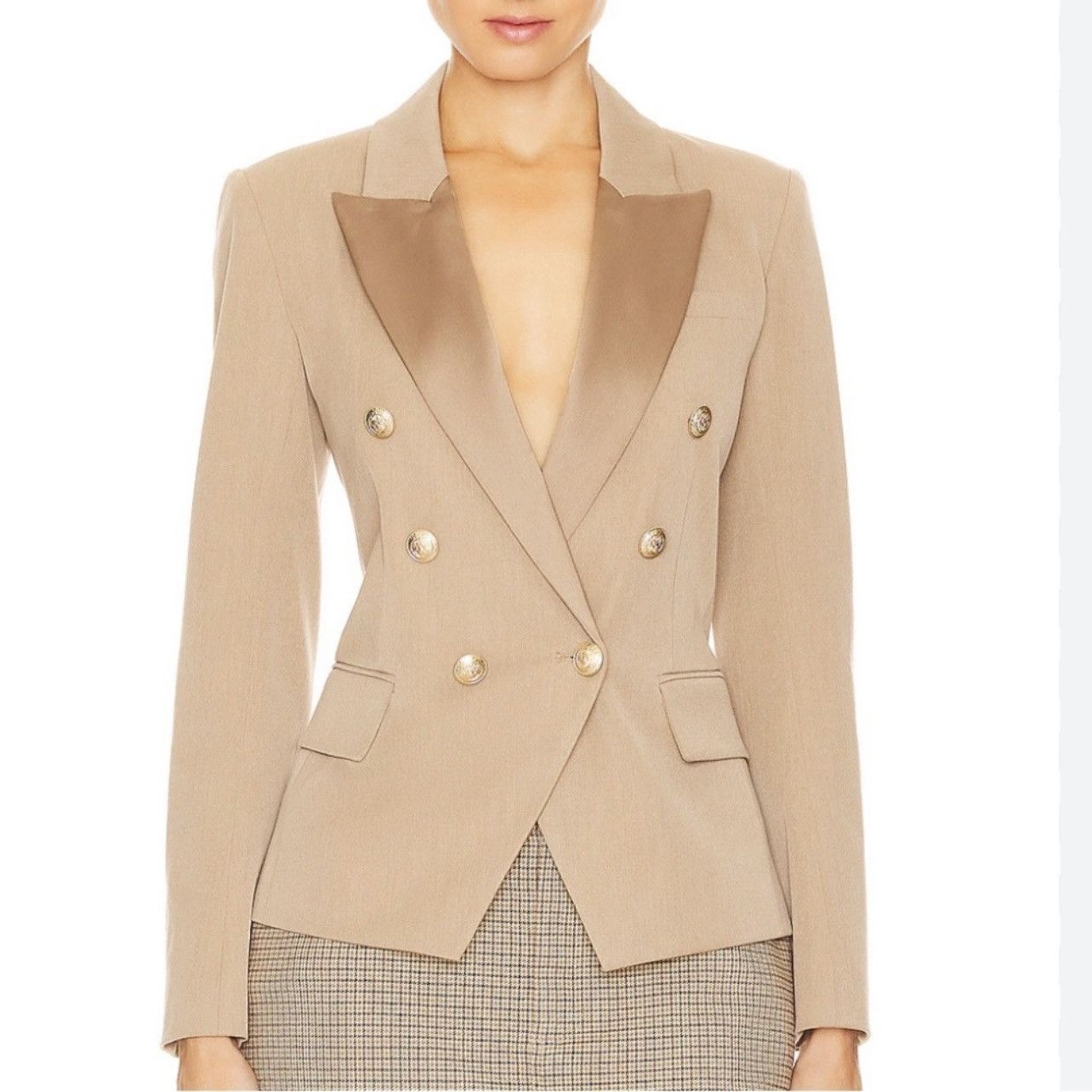 L'AGENCE LAGENCE Kenzie Cont Lapel Blazer in Mochaccino size 6 Size M / US 6-8 / IT 42-44 - 1 Thumbnail