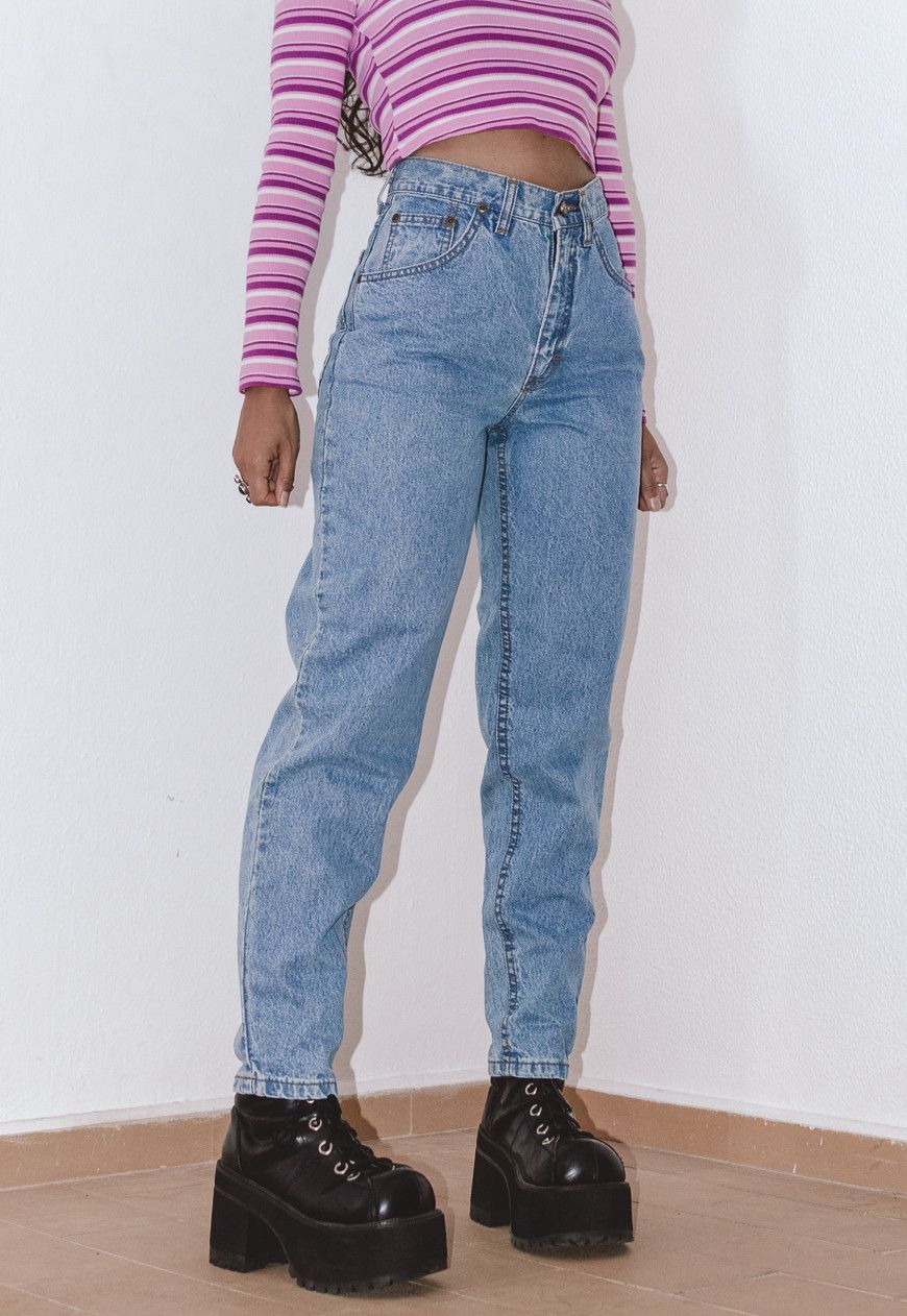 Lee 90s Rare Lee Vintage High Waisted Jeans - Tight Fit Jeans Size 29" - 3 Thumbnail