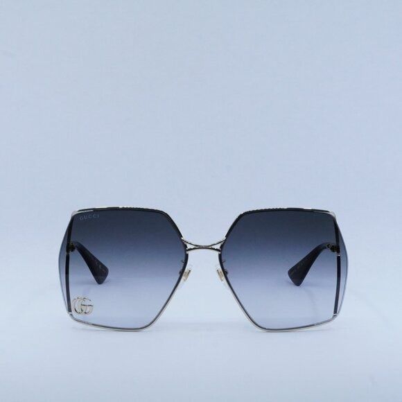 Gucci Gucci GG0817S 006 Sunglasses Gold Geometric Frame, Grey Size ONE SIZE - 2 Thumbnail