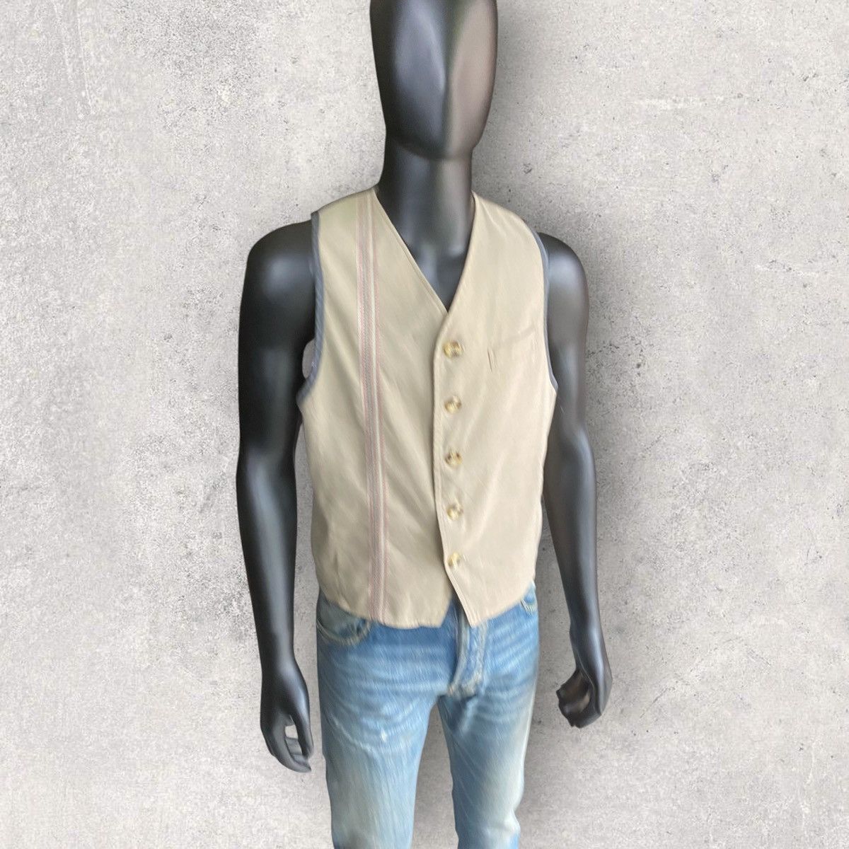 Dries Van Noten Vintage 90’s Linen Gilet Size US M / EU 48-50 / 2 - 3 Thumbnail