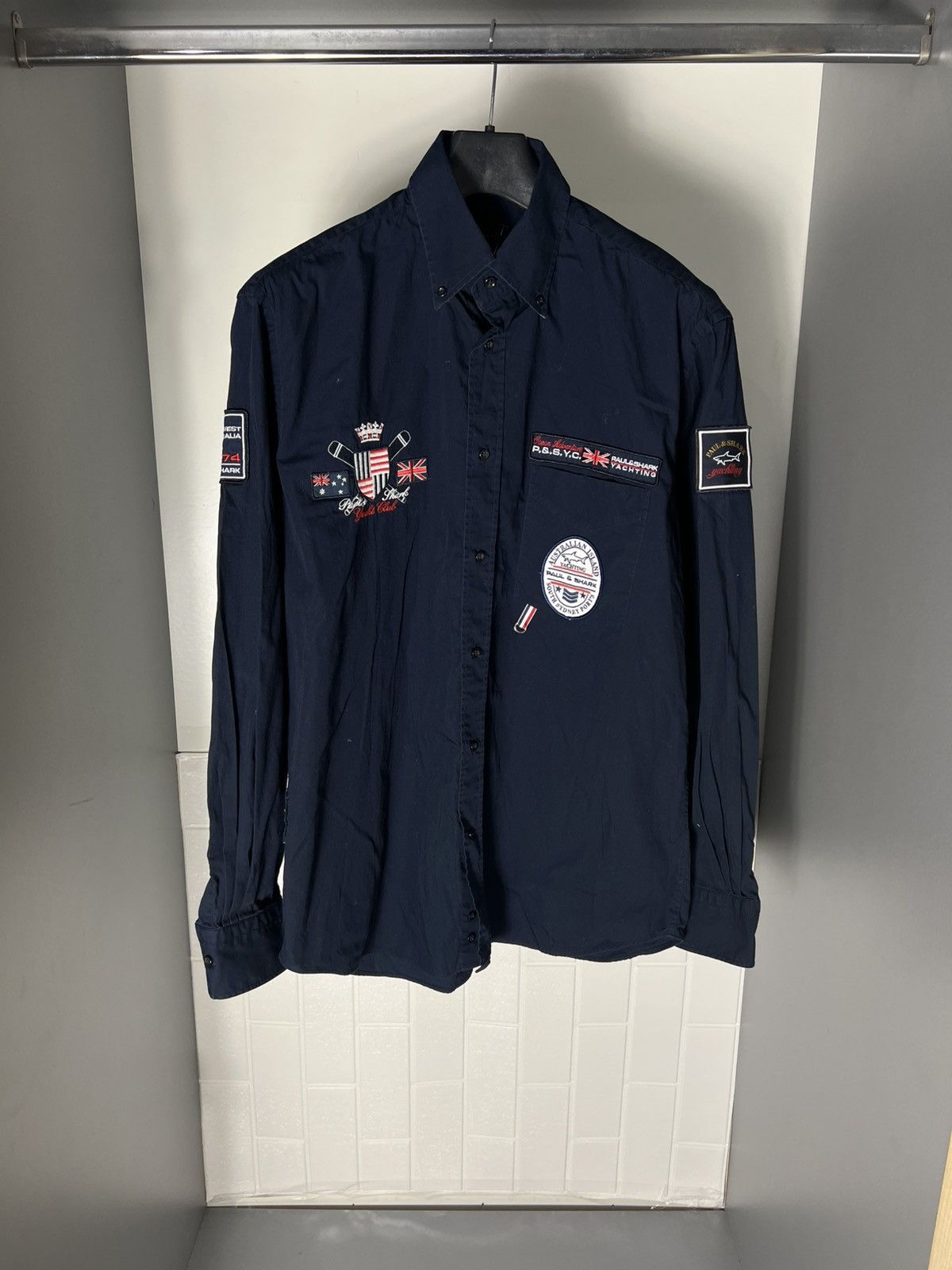 Paul & Shark × Vintage VERY RARE PAUL & SHARK LONG SLEEVE DESIGNER SHIRT CASUAL Y2K Size US L / EU 52-54 / 3 - 1 Thumbnail