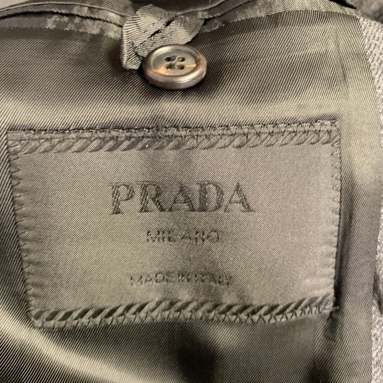 Prada PRADA Size 46 Grey Wool Hidden Buttons Coat Size US XL / EU 56 / 4 - 7 Thumbnail