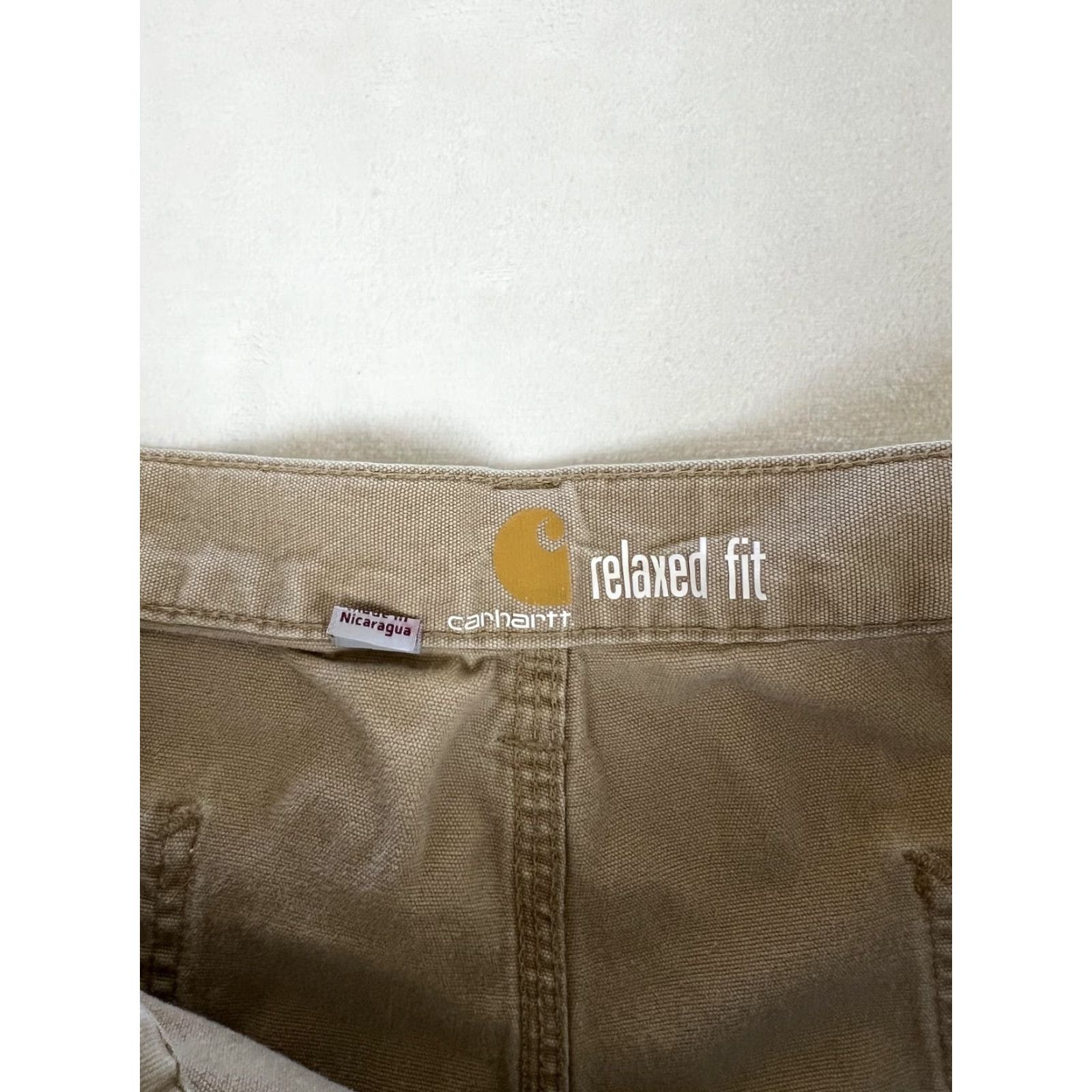 Carhartt Carhartt Pants Mens 40x30 Tan Relaxed Fit Workwear Utility Heavy Duty Distressed Size US 40 / EU 56 - 6 Thumbnail