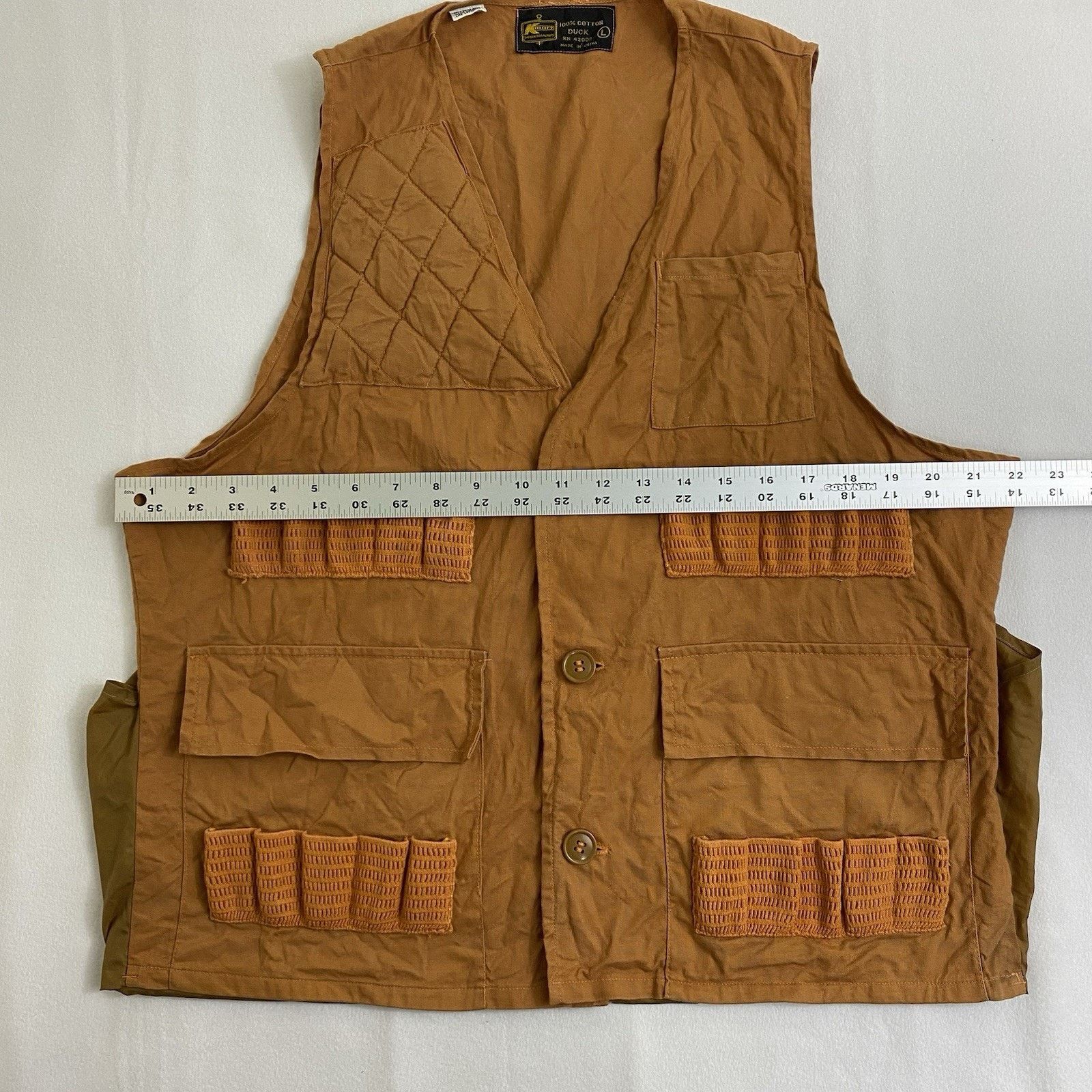 Other Vintage Mens Large Hunting Fishing Vest Jacket Duck Cotton Size US L / EU 52-54 / 3 - 4 Thumbnail