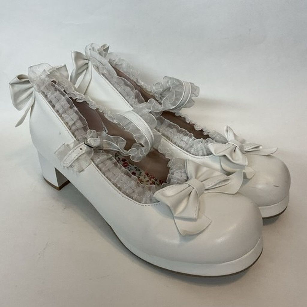 The Unbranded Brand Round Toes Bowknot Mid Thick Heels Mary Jane Women 11-11.5 Size US 11 / IT 41 - 1 Thumbnail