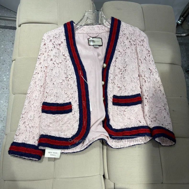 Gucci Gucci Pink lace cardigan coat Size XS / US 0-2 / IT 36-38 - 1 Thumbnail