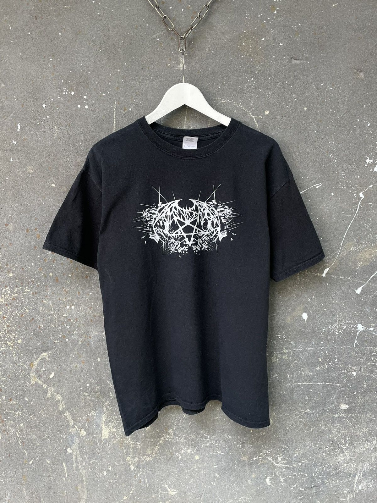 Band Tees × Vintage Vintage Obdurate Black Metal Fire T-Shirt 2008 Pentagram Size US L / EU 52-54 / 3 - 1 Thumbnail