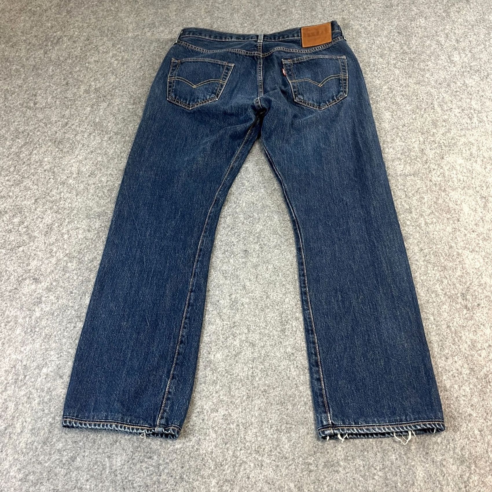 Levi's Levi's 501 Jeans Straight Regular Mens 34 Dark Wash Blue 5-Pocket Denim Comfort, Button Closure, Machine Washable, Classic Vintage-Lite Size US 34 / EU 50 - 2 Thumbnail