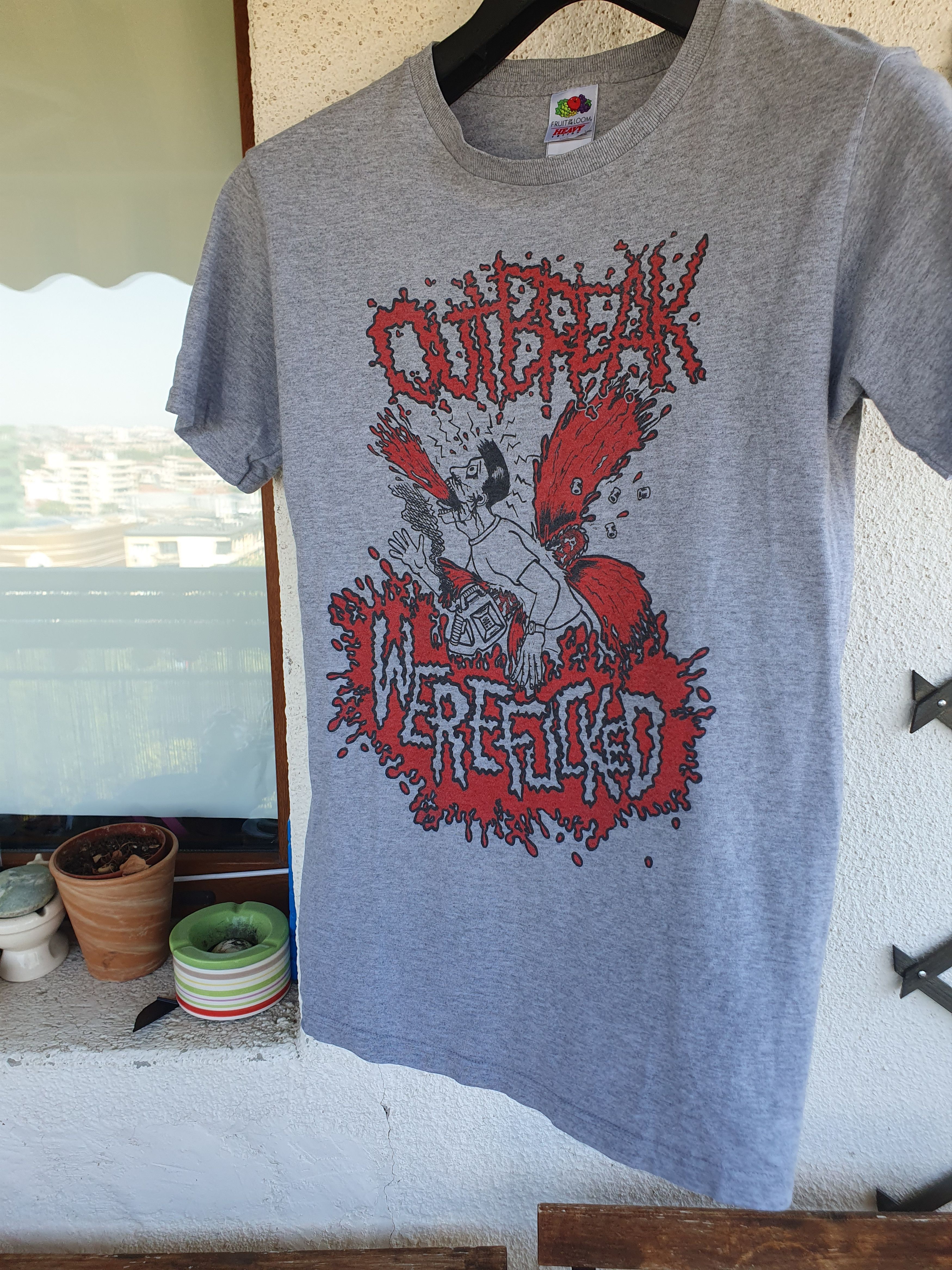 Band Tees Outbreak Were F**ked Hardcore Punk Band t-shirt sz S Size US S / EU 44-46 / 1 - 4 Thumbnail