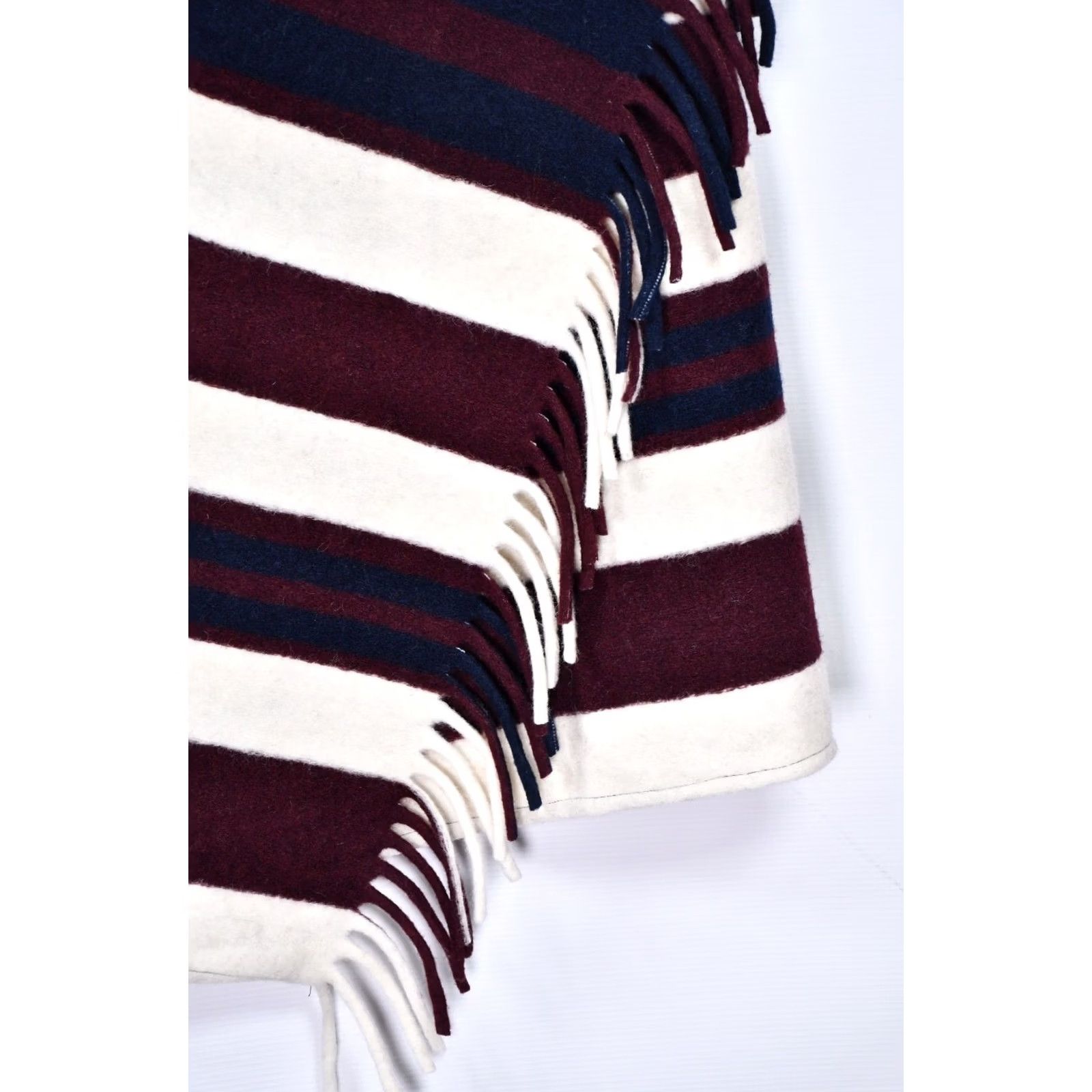 H&M H&M Studio AW 2019 Wrap Skirt US 2 Wool-Blend Fringe Check Pattern Knee Length Multicolor Women Size 26" / US 2 / IT 38 - 2 Thumbnail