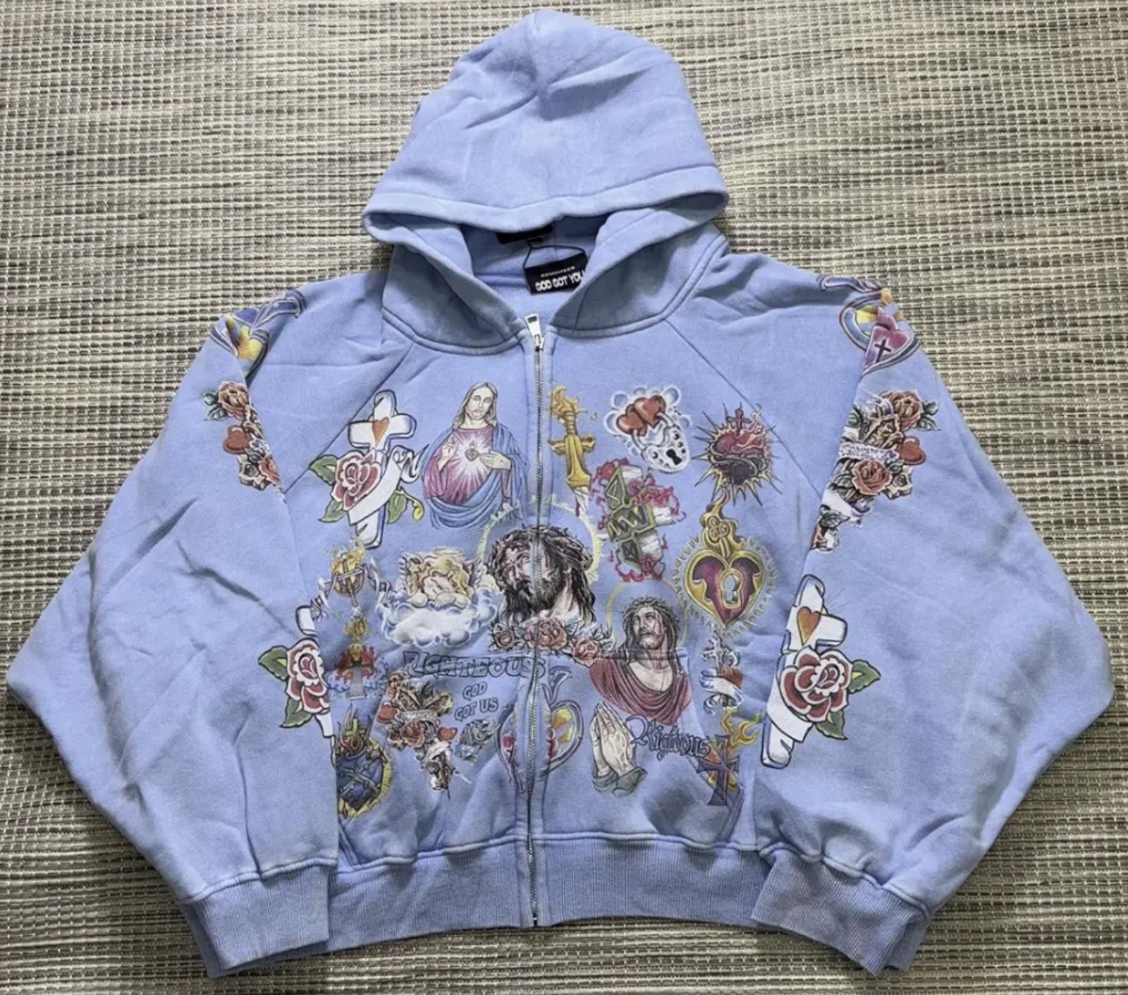 We Are Righteous Risen King Zip (Blue)