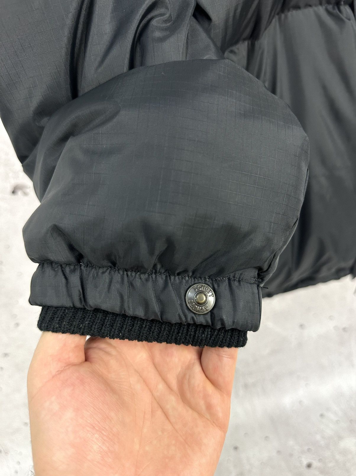 Schott × Vintage Vintage Schott Down Nylon Black Puffer Made in USA Jacket Size US XL / EU 56 / 4 - 6 Thumbnail