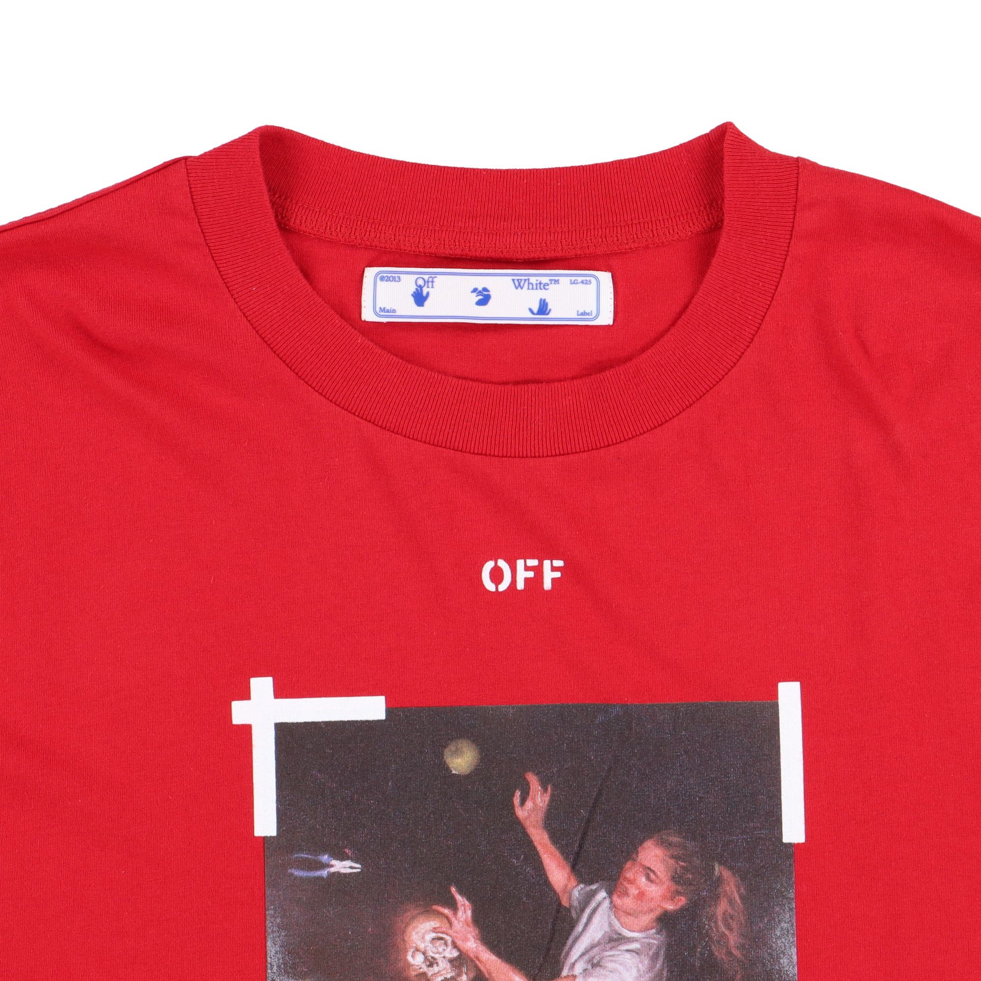 Off-White Red Pascal Skeleton Painting Arrows Oversized T-Shirt Size US M / EU 48-50 / 2 - 2 Thumbnail