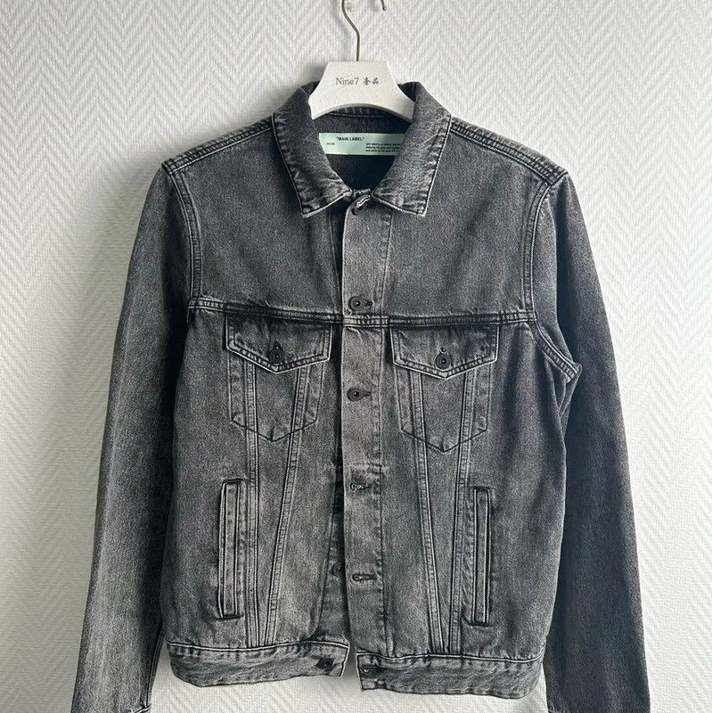 Off-White Off-White Black Denim Jacket for Men 0089 Size US L / EU 52-54 / 3 - 1 Thumbnail