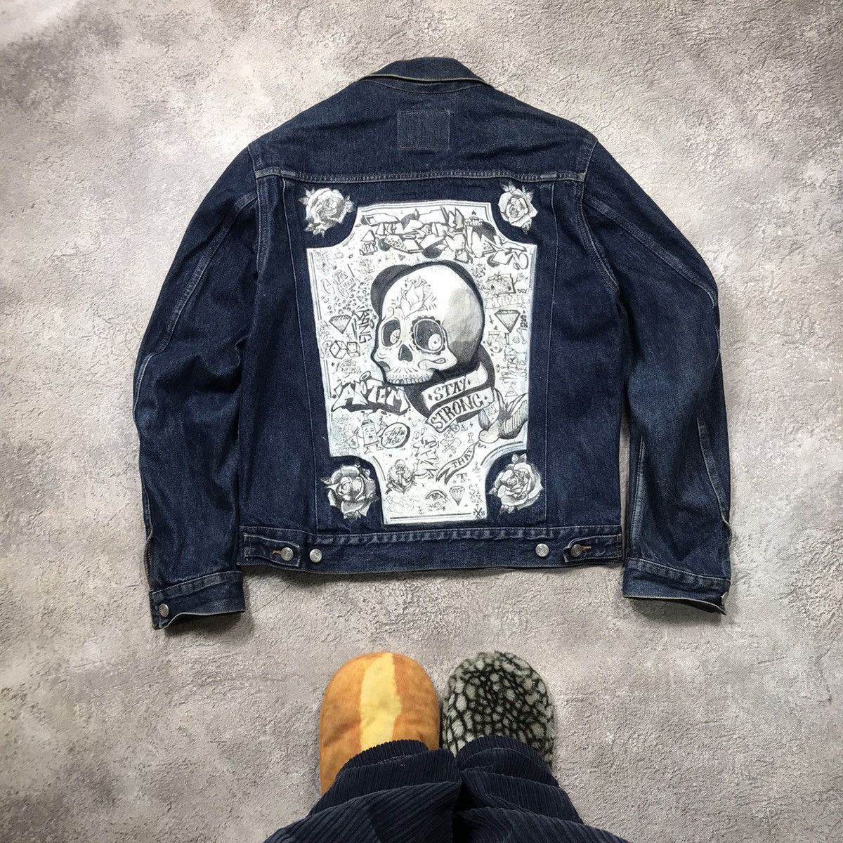 Vintage Vintage Lee Cooper Skull Graphic Jacket Y2K Grunge Baggy S Size US S / EU 44-46 / 1 - 1 Thumbnail