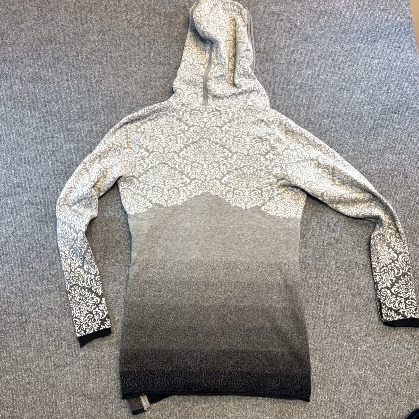 Athleta Athleta Cardigan Sweater M Gray Wool Blend Long Sleeve Zip Boho Ombre Women Size M / US 6-8 / IT 42-44 - 5 Thumbnail
