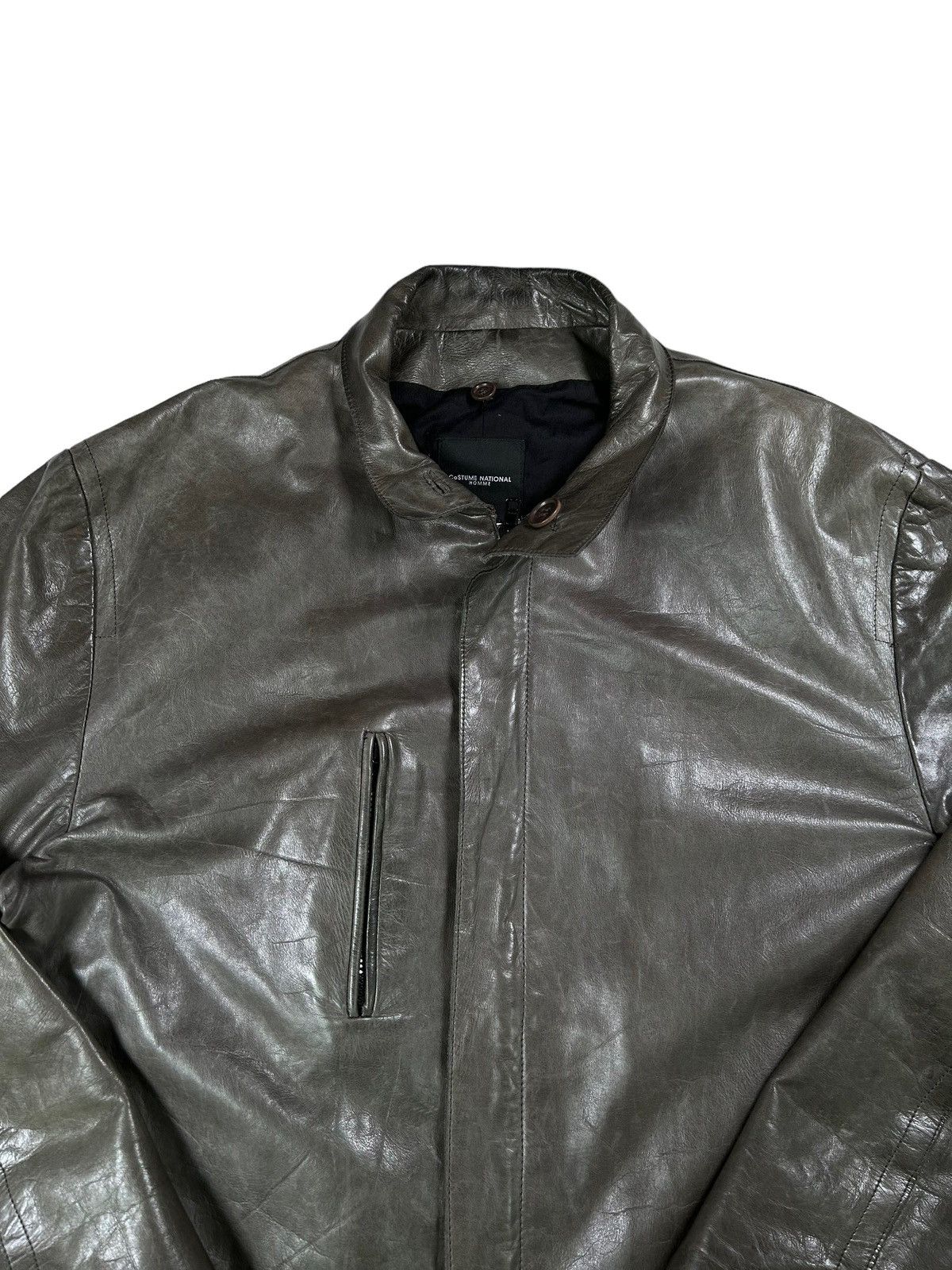 Costume National CoSTUME NATIONAL 2-Way Polished Lamb Leather Blouson (L) Size US L / EU 52-54 / 3 - 3 Thumbnail