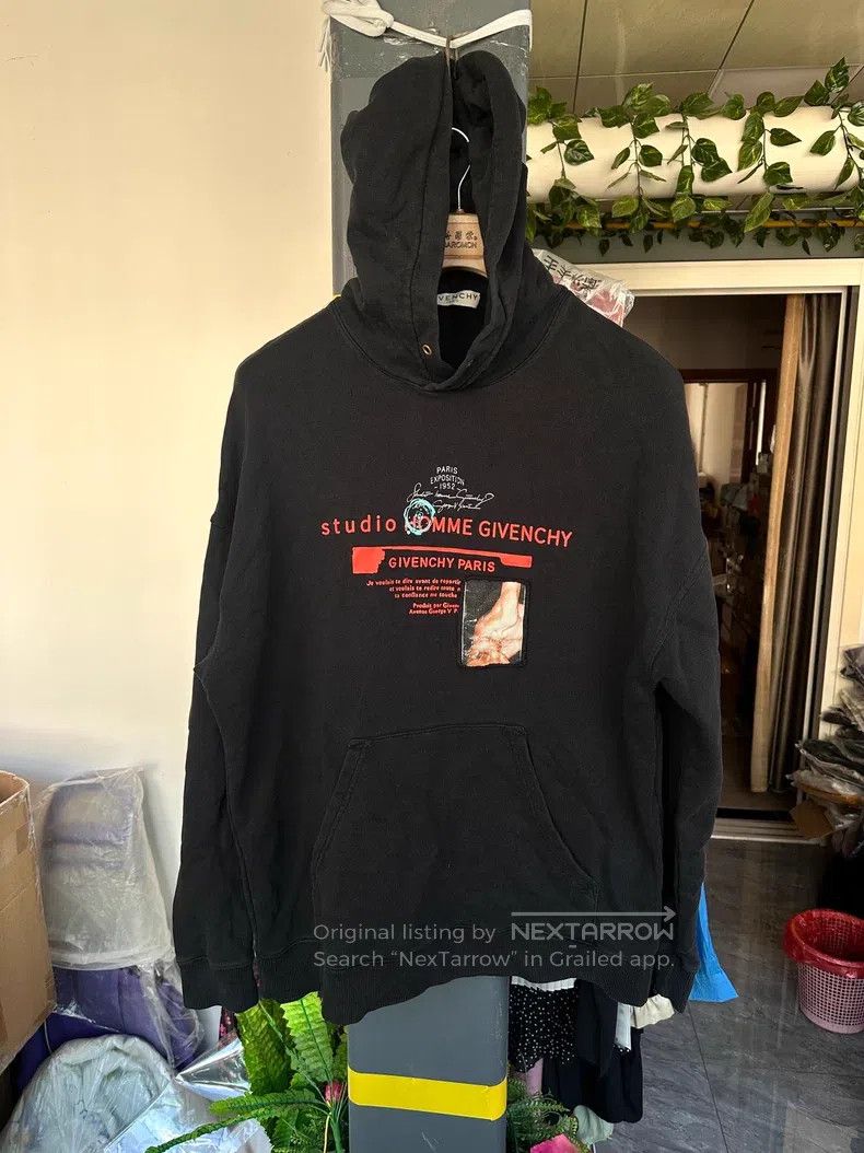 Givenchy Givenchy Black Hooded Fleece Hoodie Size US L / EU 52-54 / 3 - 1 Thumbnail