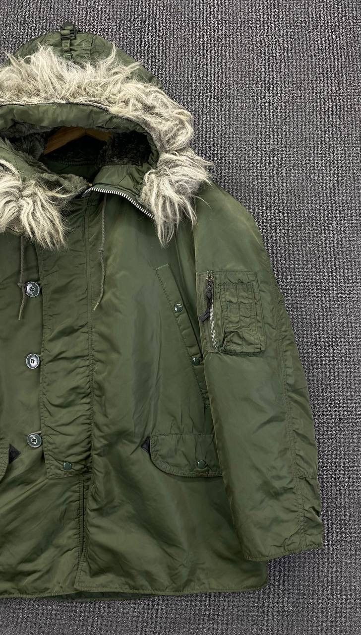 Alpha Industries Vintage 90s Alpha Industries N 3B Made in USA winter jacket Size US M / EU 48-50 / 2 - 4 Thumbnail
