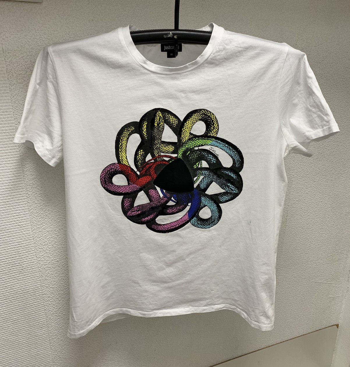 Just Cavalli Just cavalli big logo white t-shirt M sz Size US M / EU 48-50 / 2 - 1 Thumbnail