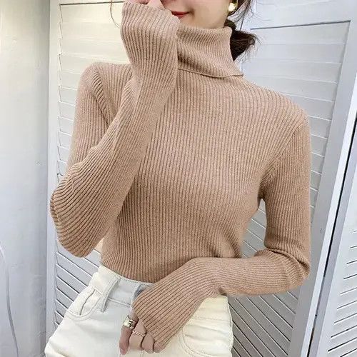 Japanese Brand Women Fall Turtleneck Sweater Size ONE SIZE - 3 Thumbnail