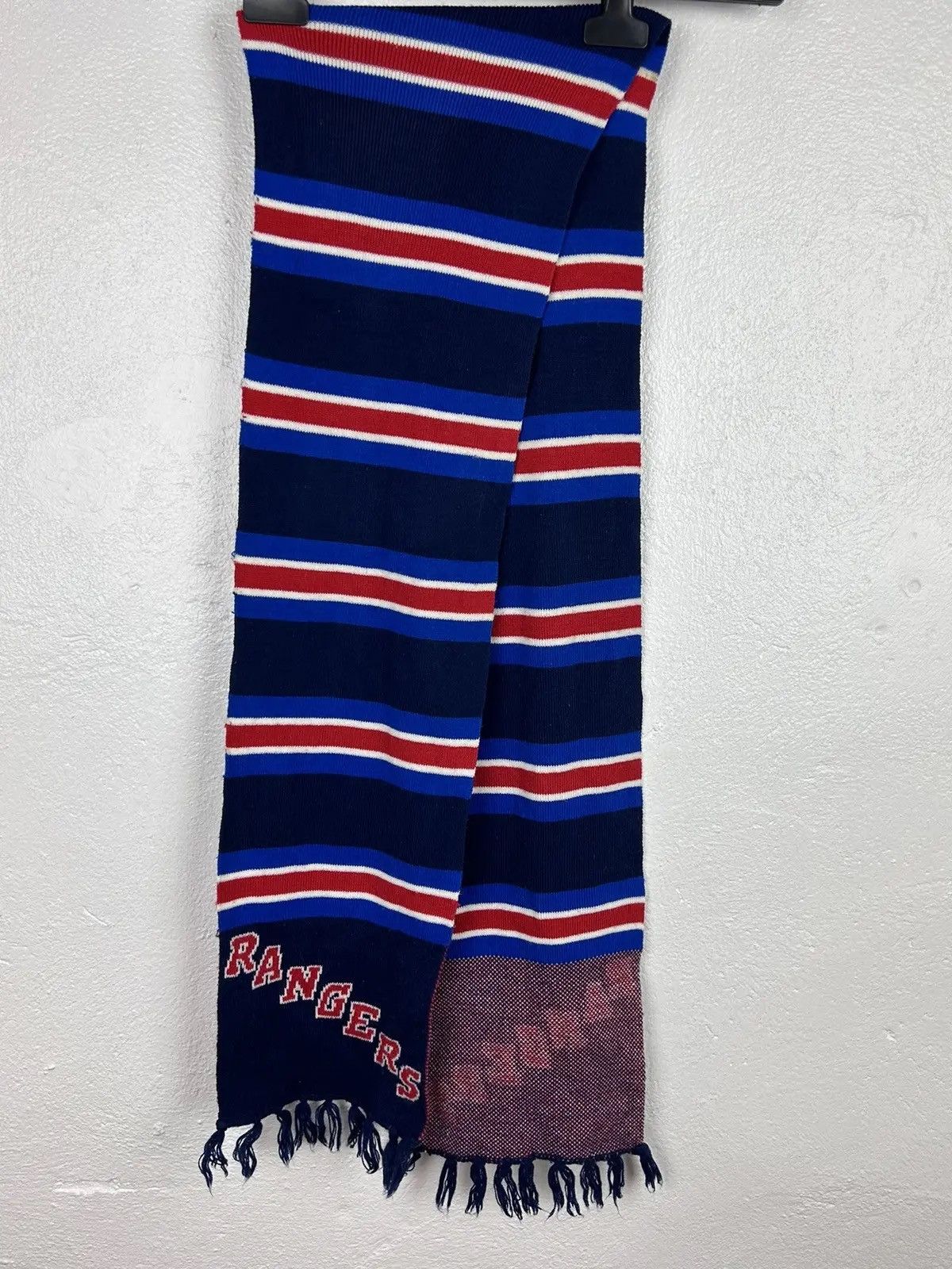NHL 90s Vintage NHL New York Rangers Striped Fanwear Scarf Size ONE SIZE - 1 Thumbnail