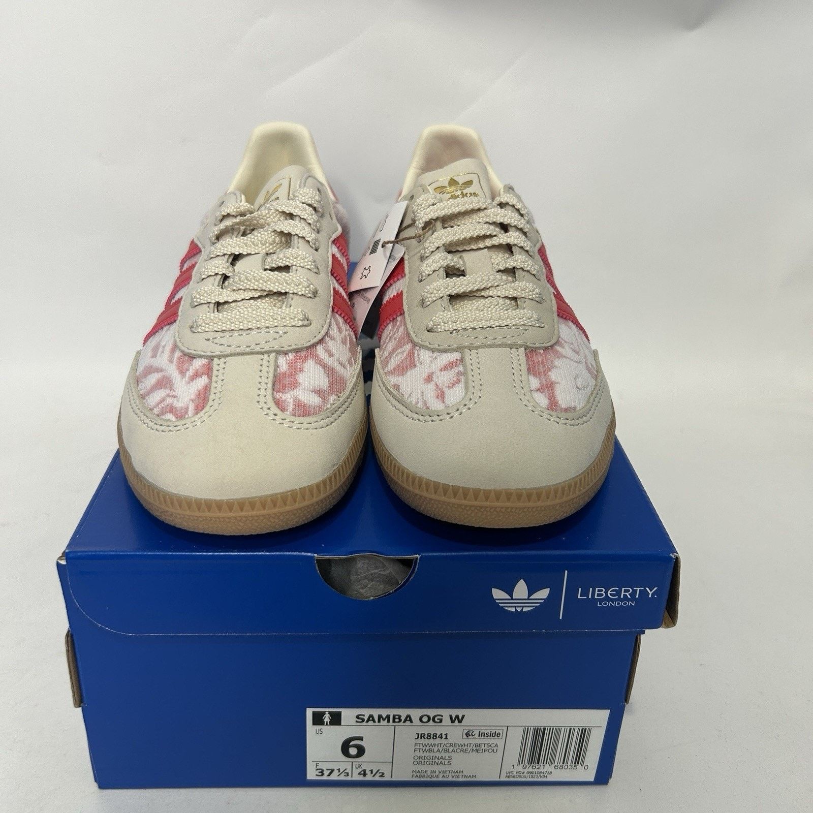 Adidas Adidas Samba OG X Liberty London - “Better Scarlet” JR8841 Size US 6 / IT 36 - 2 Thumbnail