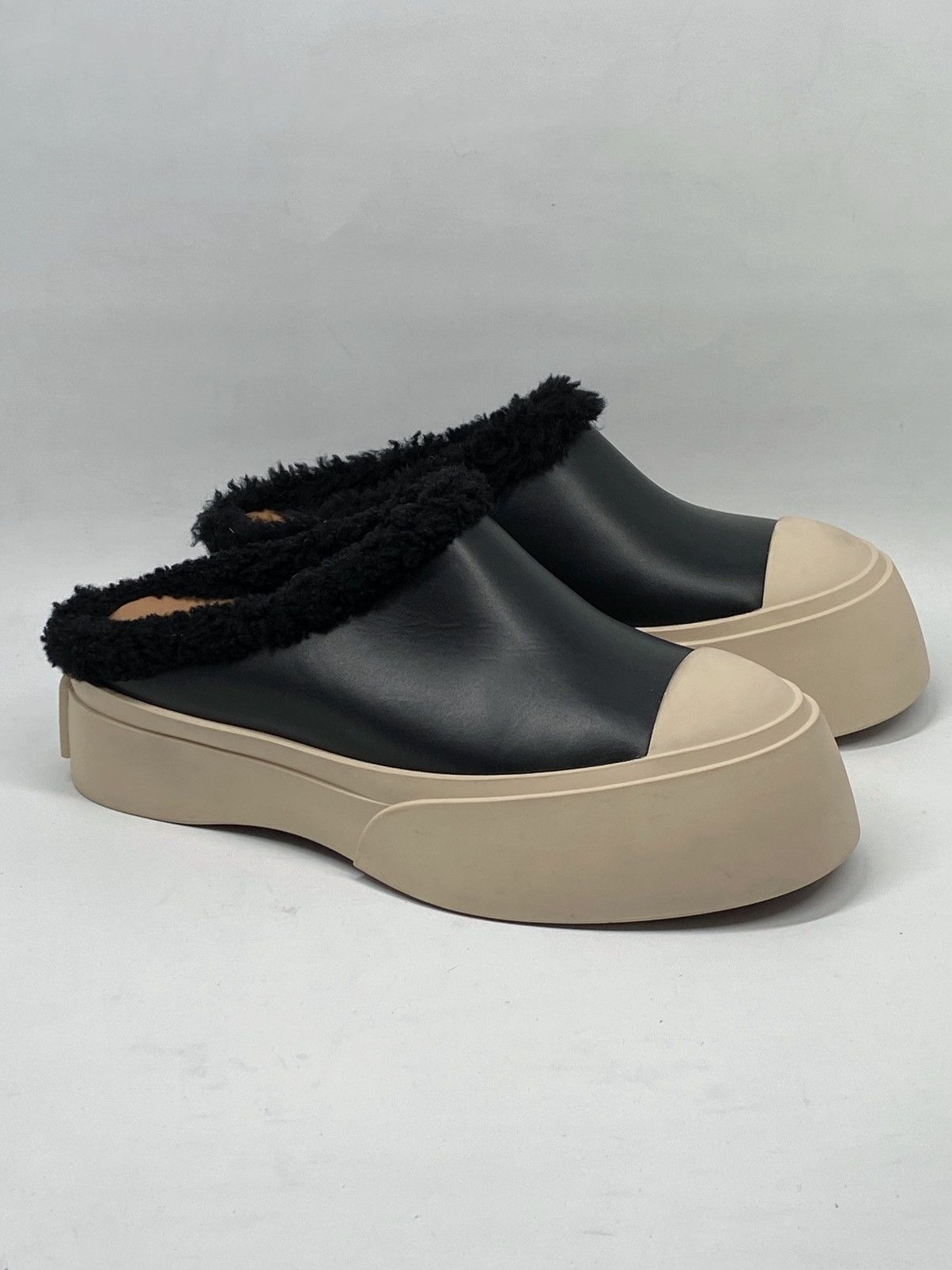 Marni Marni Pablo Leather Shearling Mule Sneakers size 36 Size US 6 / IT 36 - 4 Thumbnail