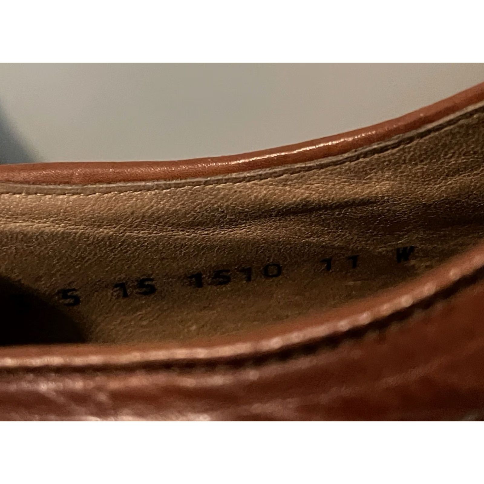 Johnston & Murphy VINTAGE Johnston & Murphy Brown Cap Toe Oxfords Shoes Men's 11W Italy Leather Size ONE SIZE - 8 Thumbnail