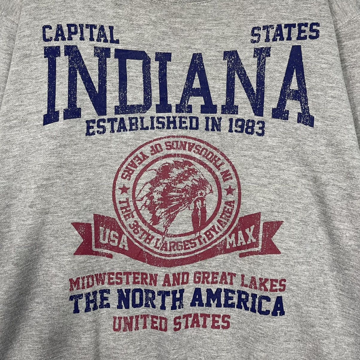 Japanese Brand Indiana Capital States Crewneck Sweatshirt Size US XXL / EU 58 / 5 - 7 Thumbnail