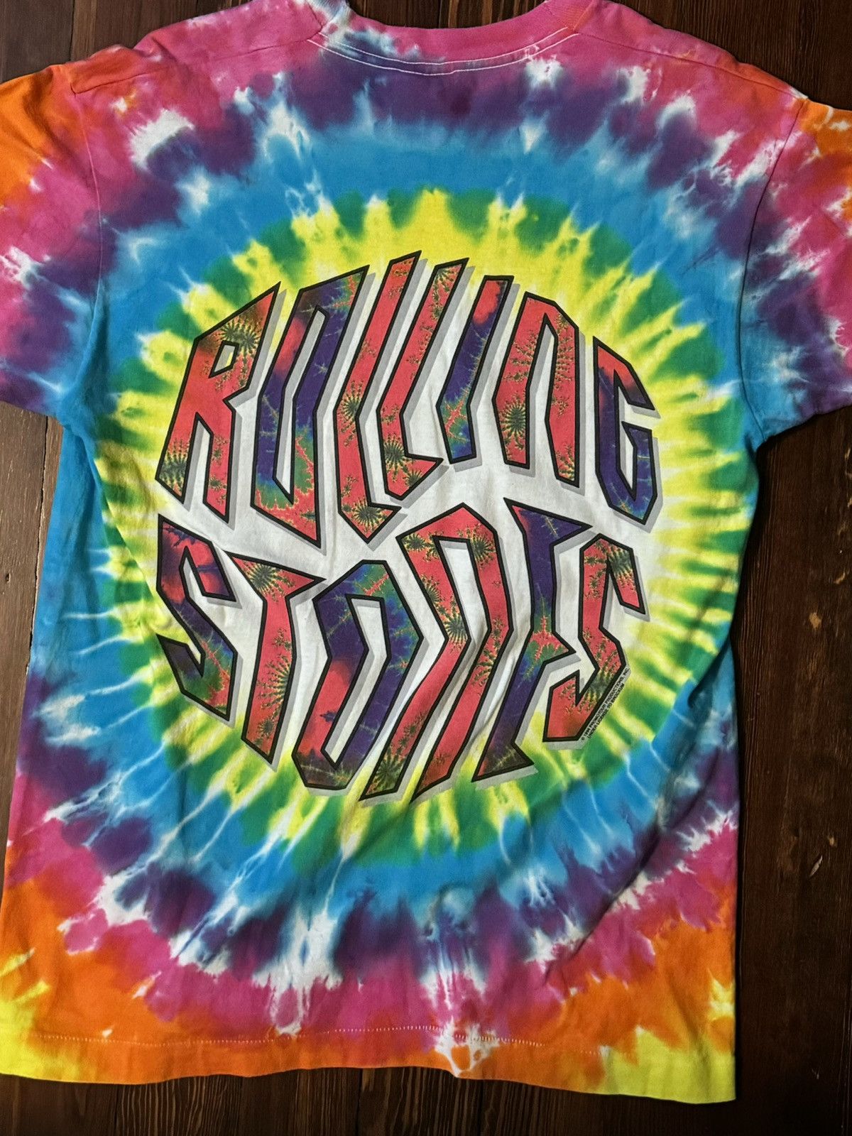 Vintage Vintage 1994 Rolling Stones Tie Dye Shirt Large Size US L / EU 52-54 / 3 - 2 Thumbnail
