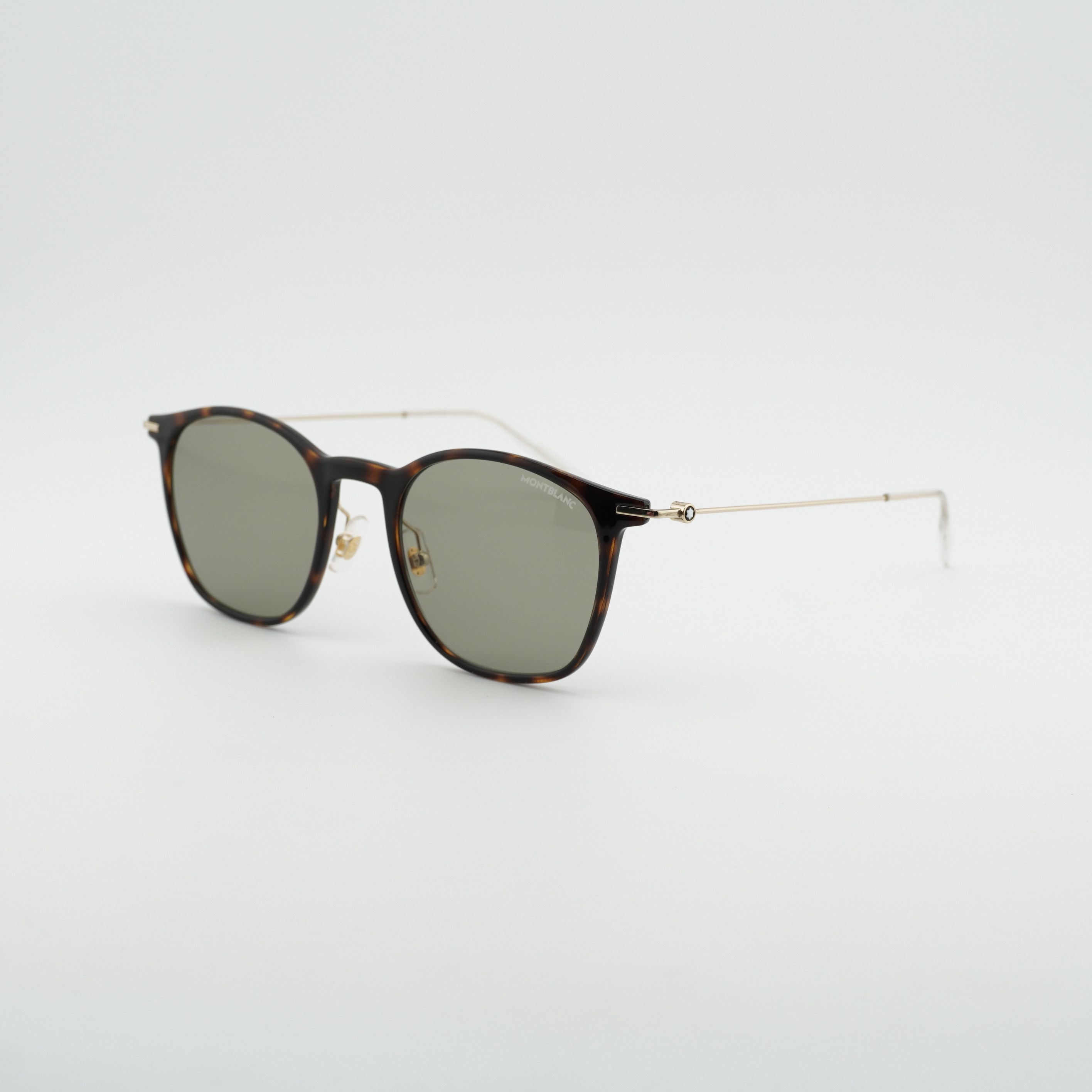 Montblanc Montblanc MB0098S 012 Sunglasses Havana/Gold Square Frame Size ONE SIZE - 10 Thumbnail