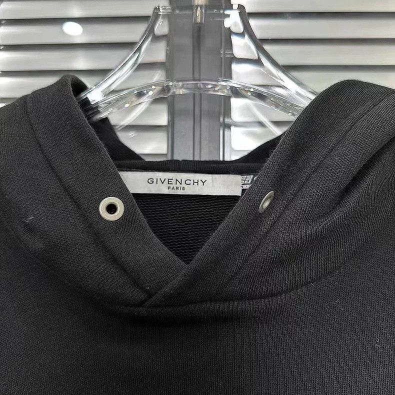 Givenchy Destroyed Logo Oversized Hooded Sweatshirt