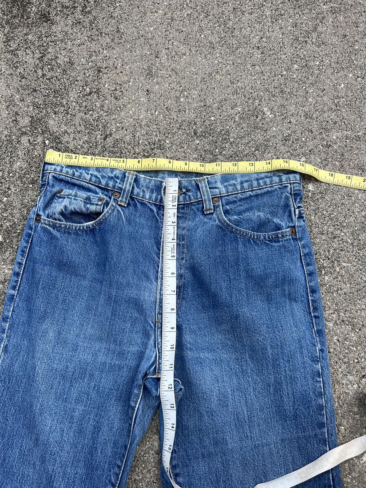 Levi's VTG 70s Levi’s 517 42 Talon Faded Blue Denim Bootcut Jeans Size US 31 - 2 Thumbnail