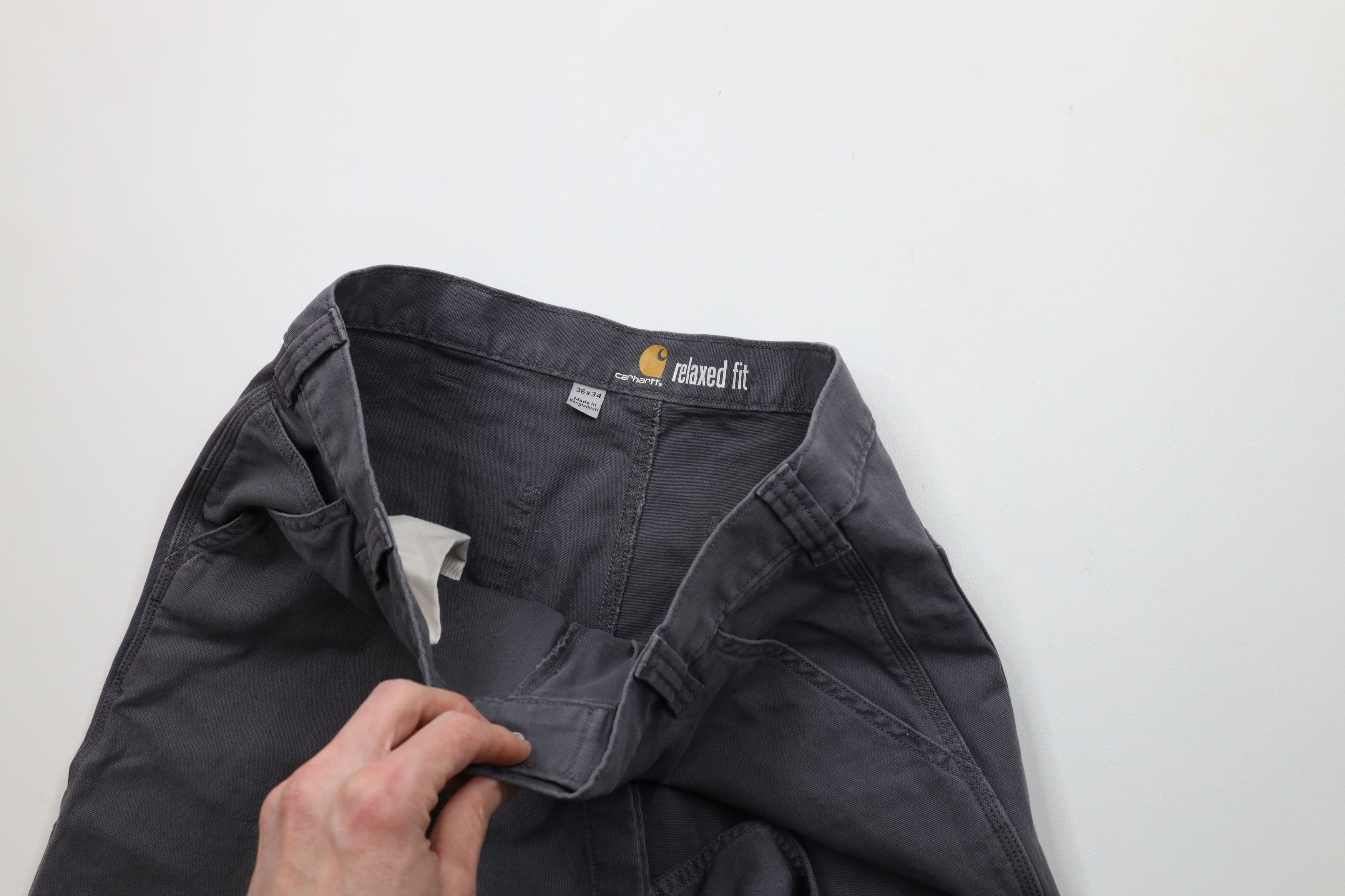Carhartt × Vintage Vintage Y2K Carhartt Fit Wide Leg Dungaree Pants Gray Size US 36 / EU 52 - 7 Thumbnail