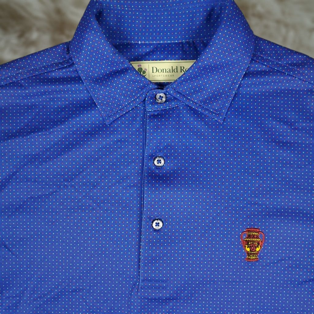 Vintage Donald Ross Polo Shirt Mens Size Small Blue Micro Dot Golf Short Sleeve Size US S / EU 44-46 / 1 - 1 Thumbnail