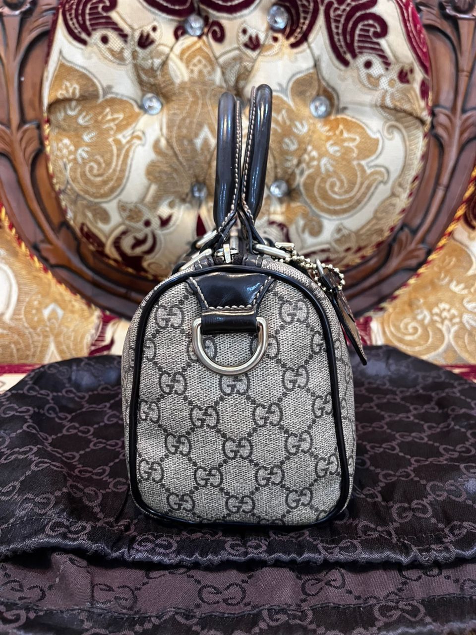 Gucci Authentic Gucci Beige Ebony Heart Tattoo GG Supreme Small Size ONE SIZE - 3 Thumbnail