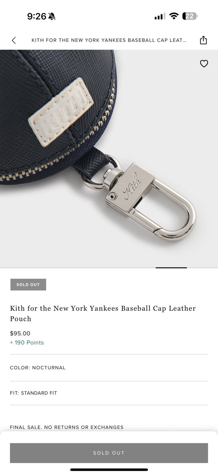 Kith × New York Yankees Kith x New York Yankees Baseball Cap Leather Pouch Size ONE SIZE - 9 Thumbnail
