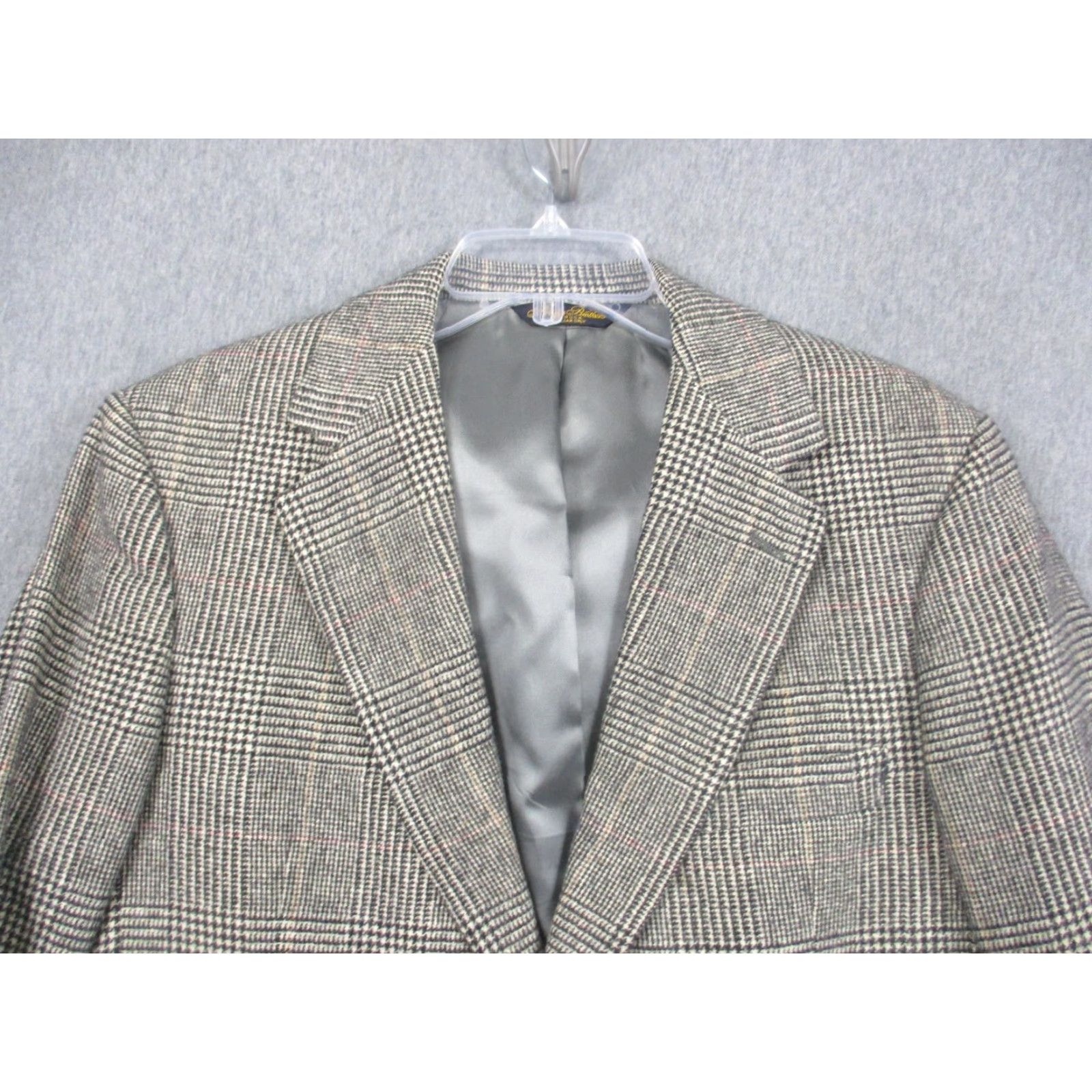 Brooks Brothers VINTAGE Brooks Brothers Sport Coat Blazer Mens 42R Gray Camel Hair Tweed Glen Plaid Jacket Size 42R - 2 Thumbnail