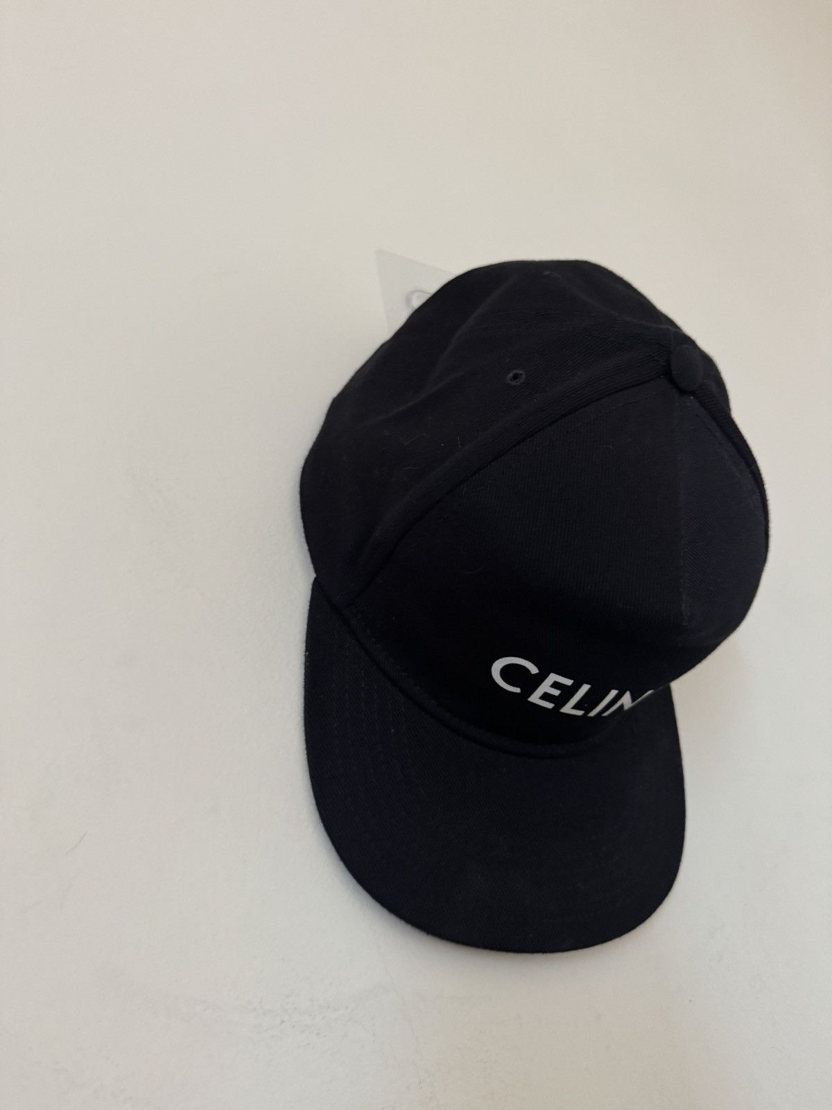 Celine Logo Hat – Black Cotton Adjustable Baseball Cap