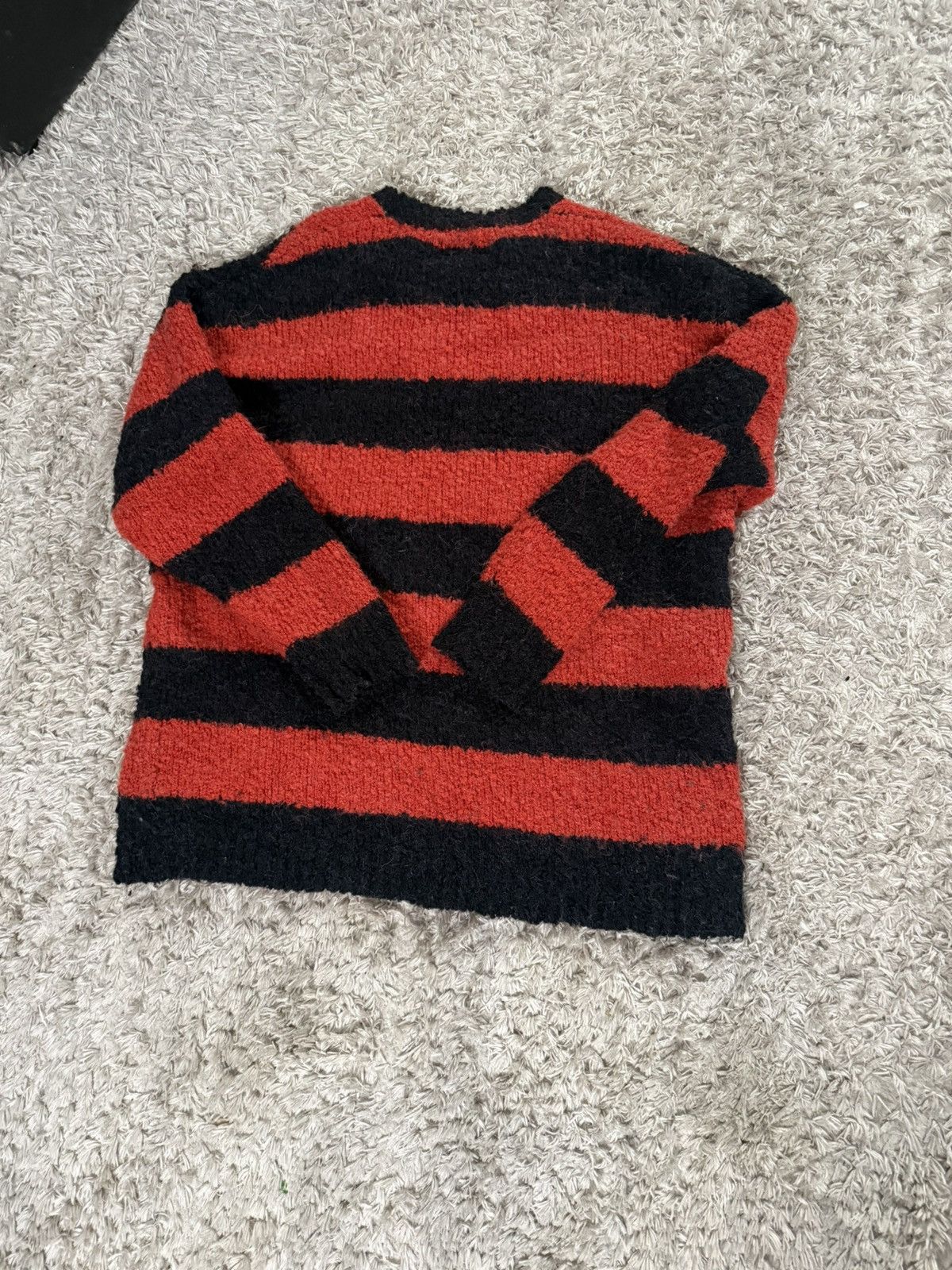 Number (N)ine Number (N)ine ALPACA BORDER KNIT BIG PULLOVER Size US M / EU 48-50 / 2 - 2 Thumbnail